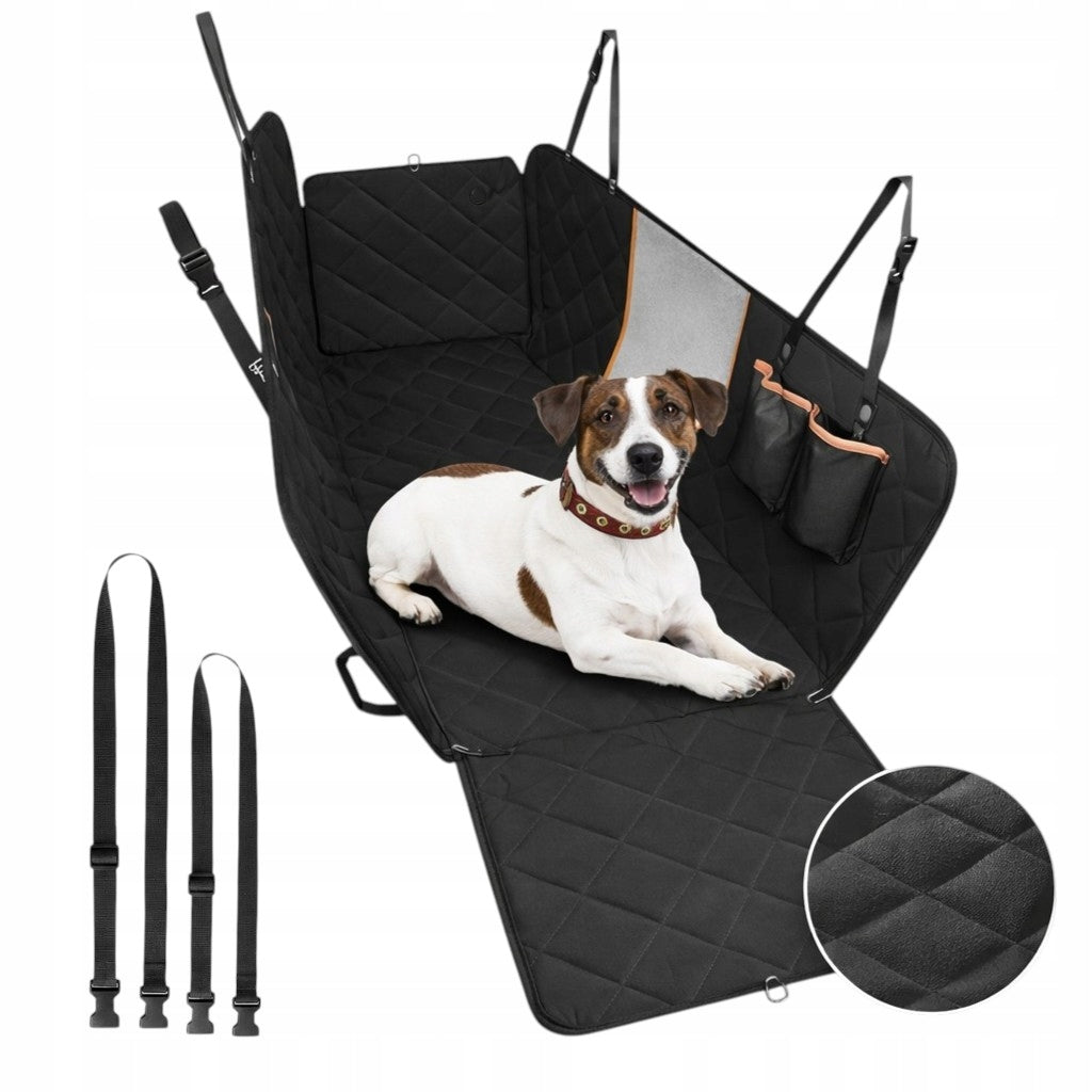 4IN1 DOG CAR MAT UNIVERSAL SEAT COUCH TRUNK BLACK