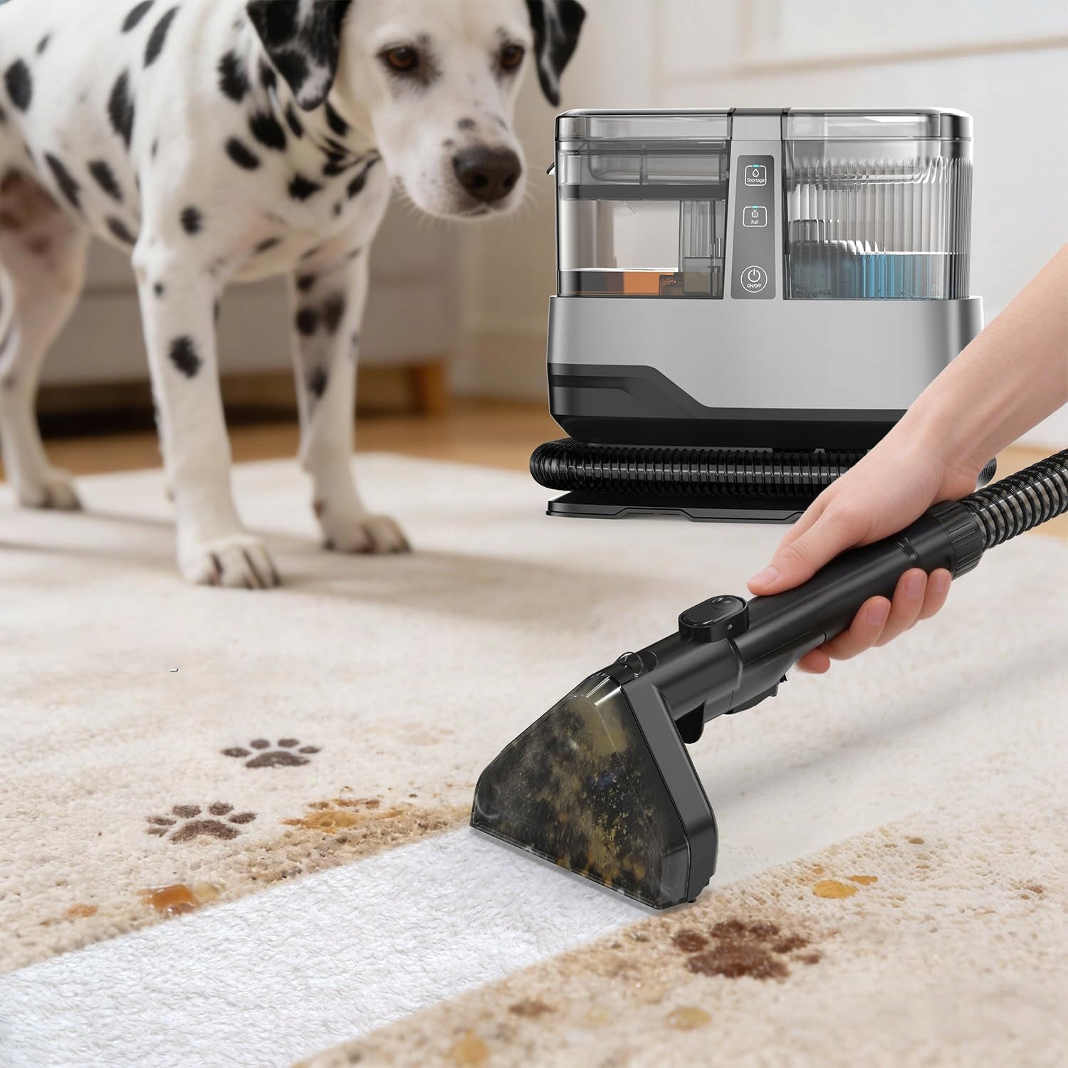 4IN1 UPHOLSTERY CARPET WASHING VACUUM CLEANER WET DRY 20000PA Model 4W1 ODKURZACZ PIORĄCY PAROWY C688B