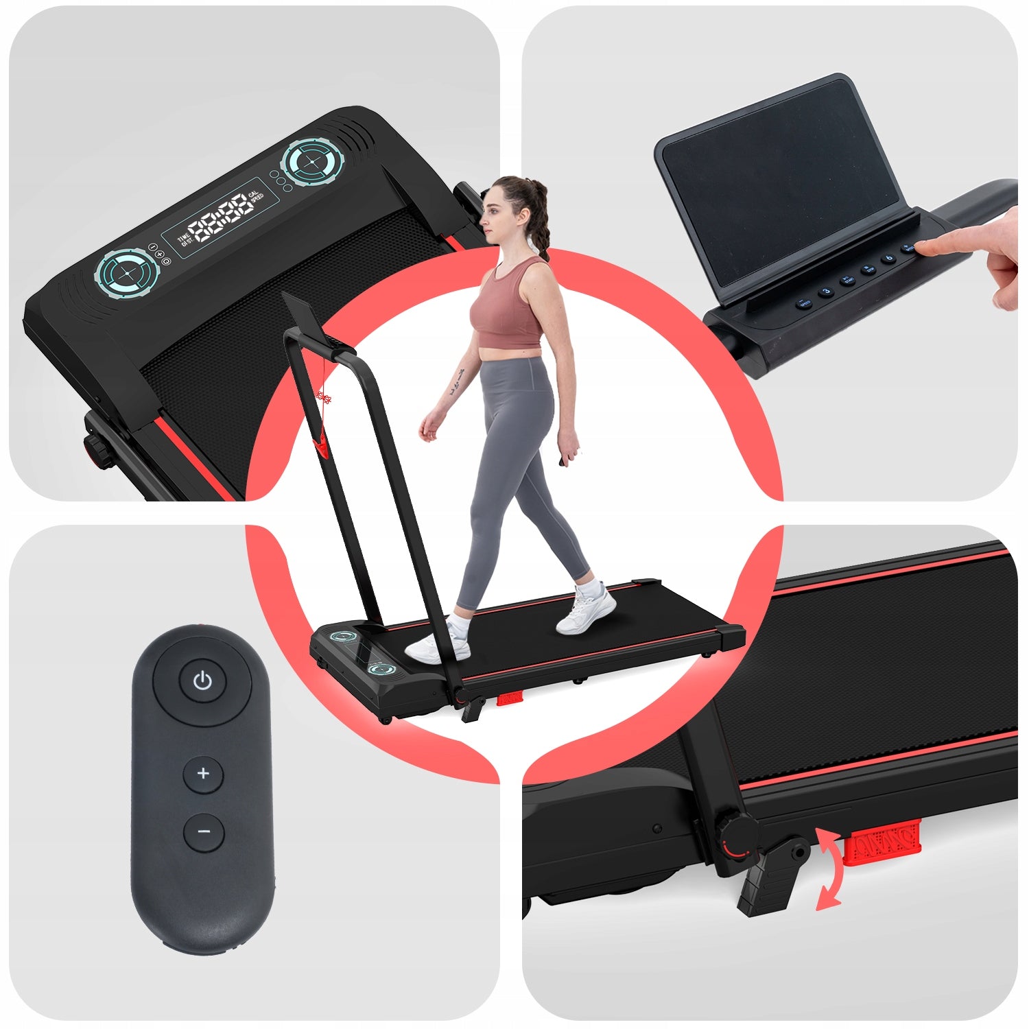 4In1 Folding Treadmill Home Exercise Electric & Handrail Control 120kg 10KM Packaging status original