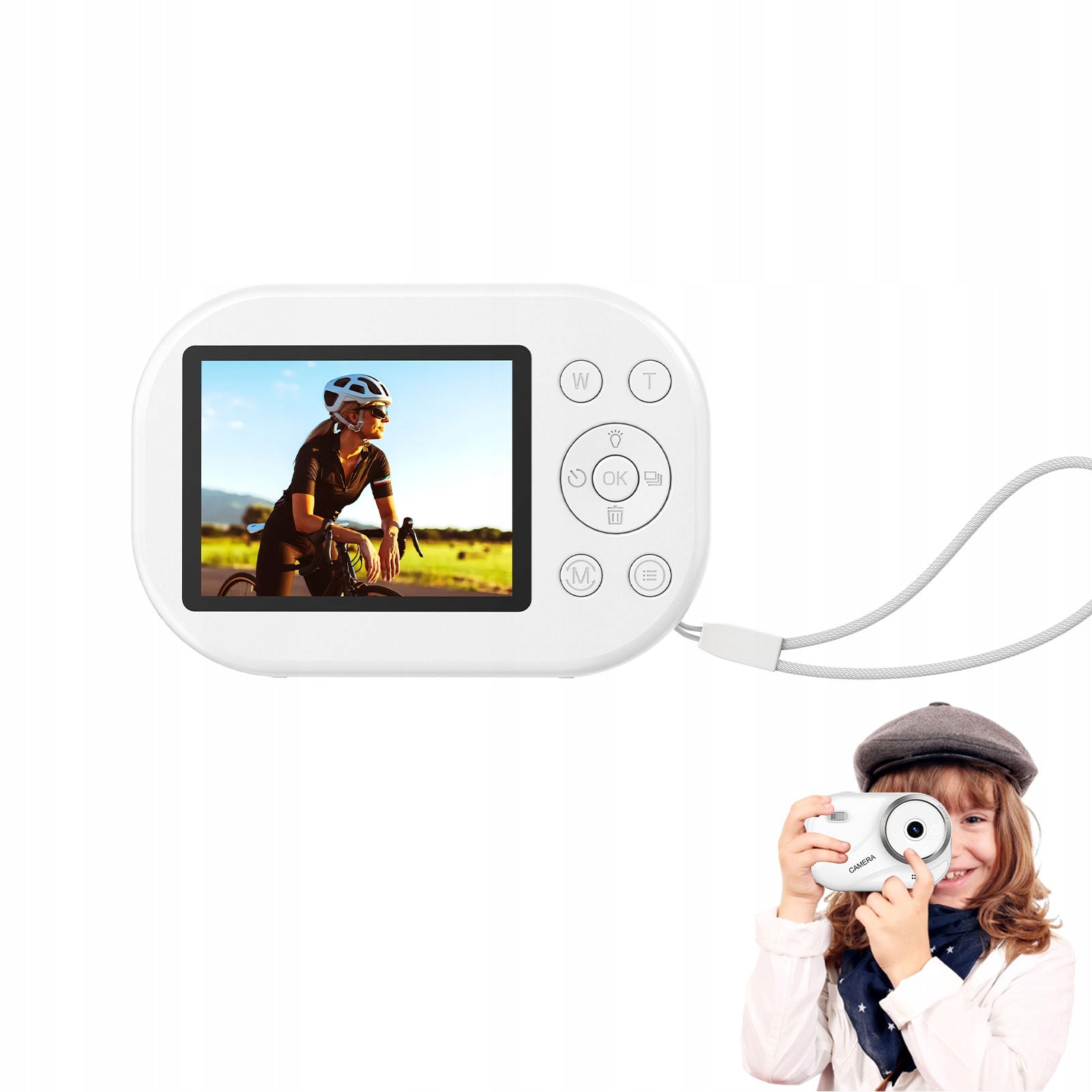 4K 16x Zoom 48MP Digital Camera with 32GB Flashlight Card for Teens 6Q