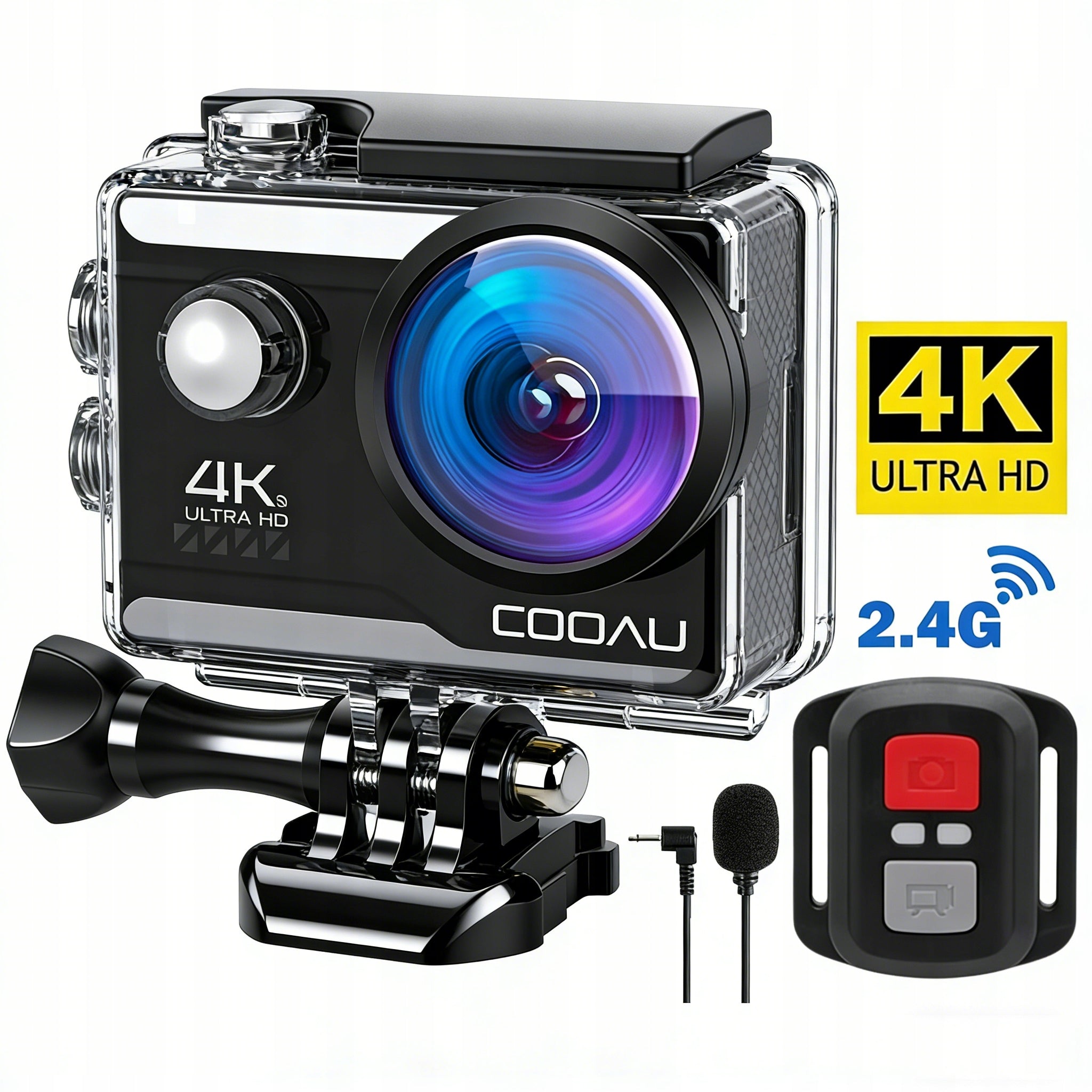 4K 20MP Sports Camera with EIS System, Remote Control via Wi-Fi