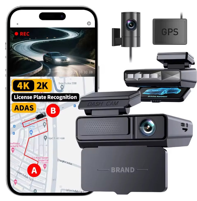 4K+2K CAR CAMERA SONY STARVIS IMX415 WDR GPS ADAS VIDEO RECORDER