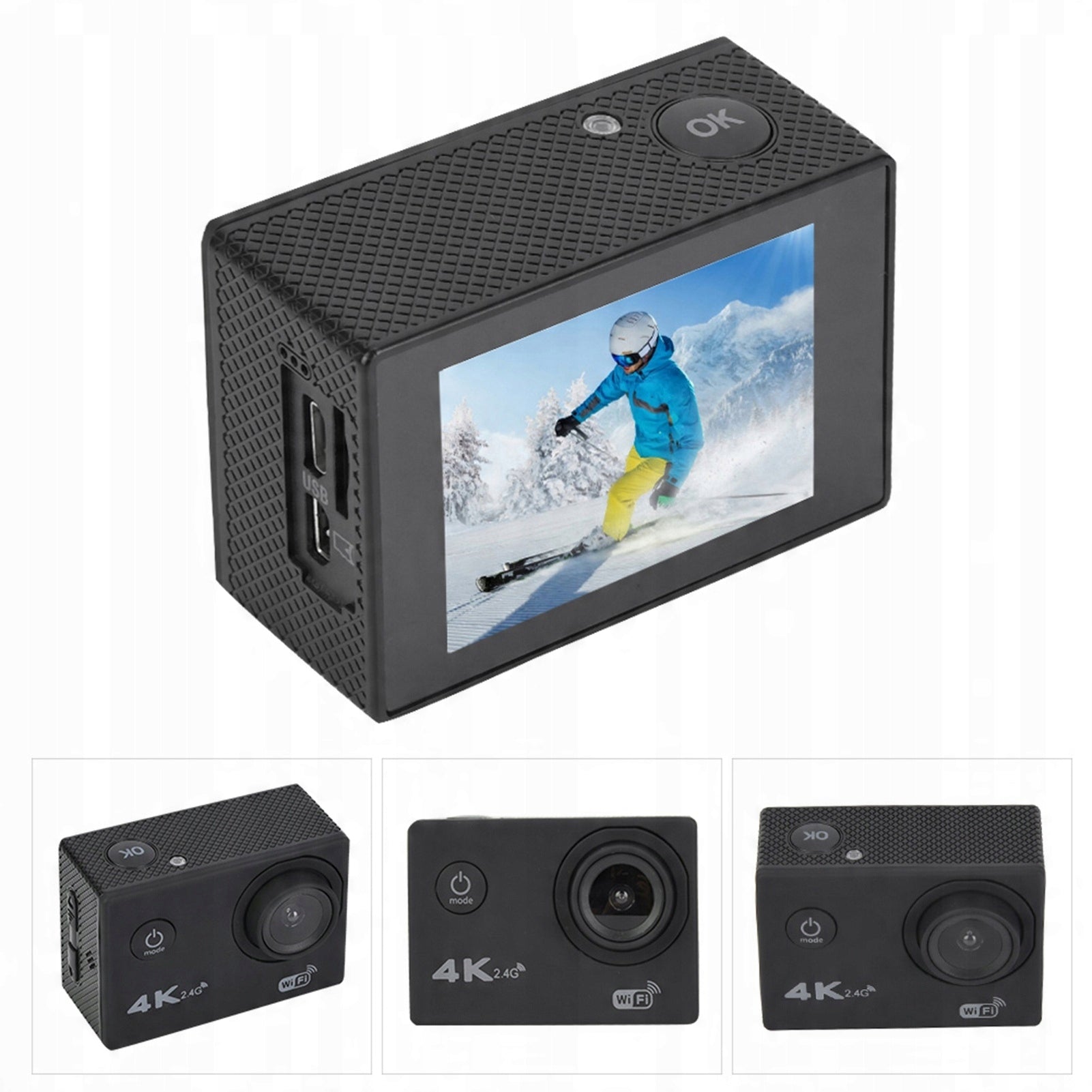 4K 30fps 2,0 inch LCD Scd Action Camera Underwater 30m Waterproof B5 Model 3831ZHCS