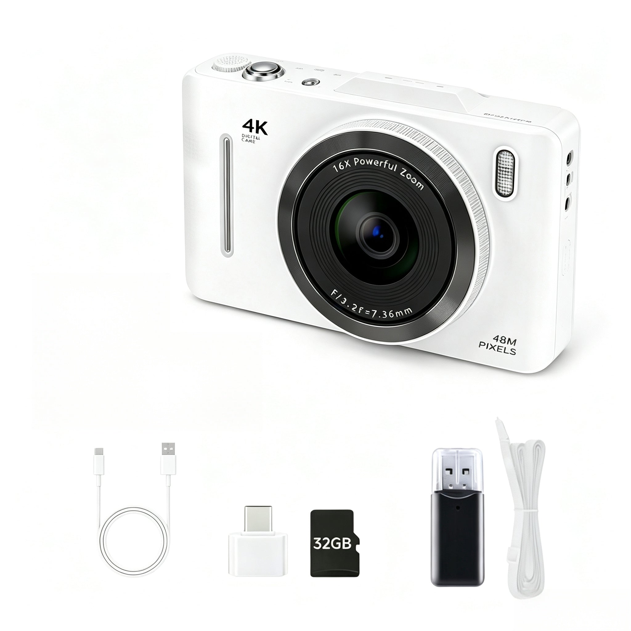 4K 48 MP DIGITAL CAMERA MACRO ZOOM MODE 16X LIGHTWEIGHT COMPACT WITH CARD 3