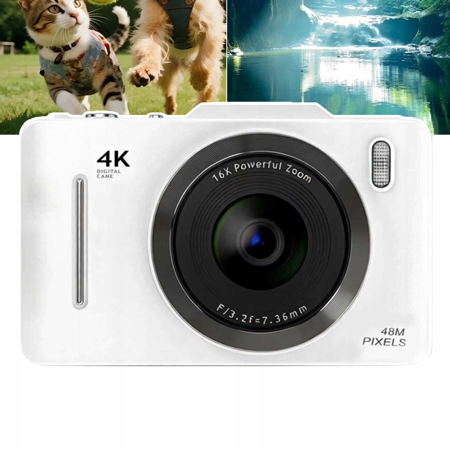 4K 48 MP DIGITAL CAMERA MACRO ZOOM MODE 16X LIGHTWEIGHT COMPACT WITH CARD