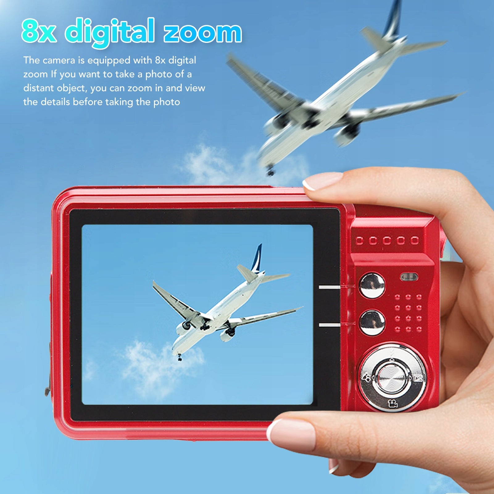 4K 48MP digital camera with shock protection and QM Model 0114VWON