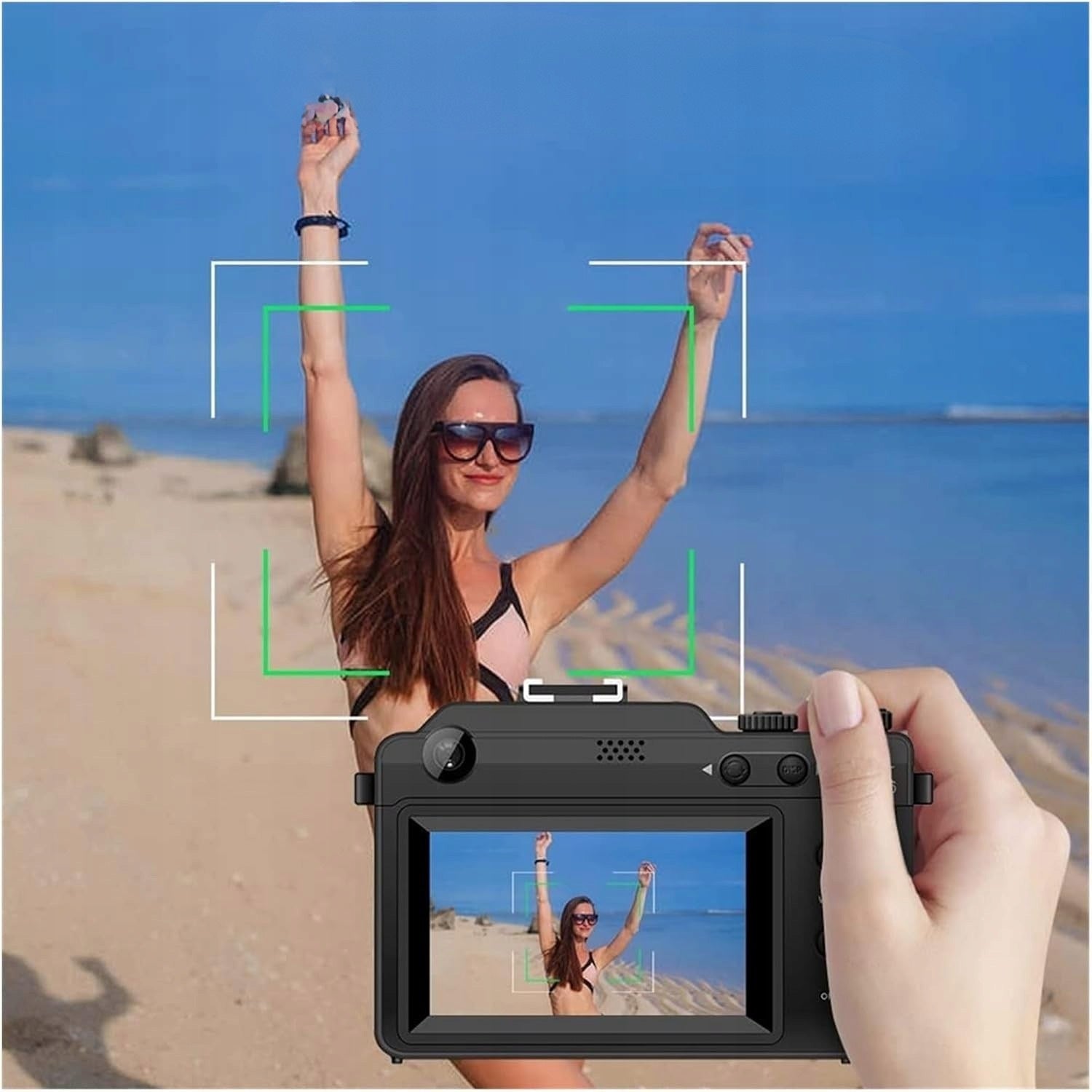 4K 48MP dual selfie digital camera 18x zoom TF travel screen Manufacturer code Aparat cyfrowy 4K 48MP dual selfie 18x zoom
