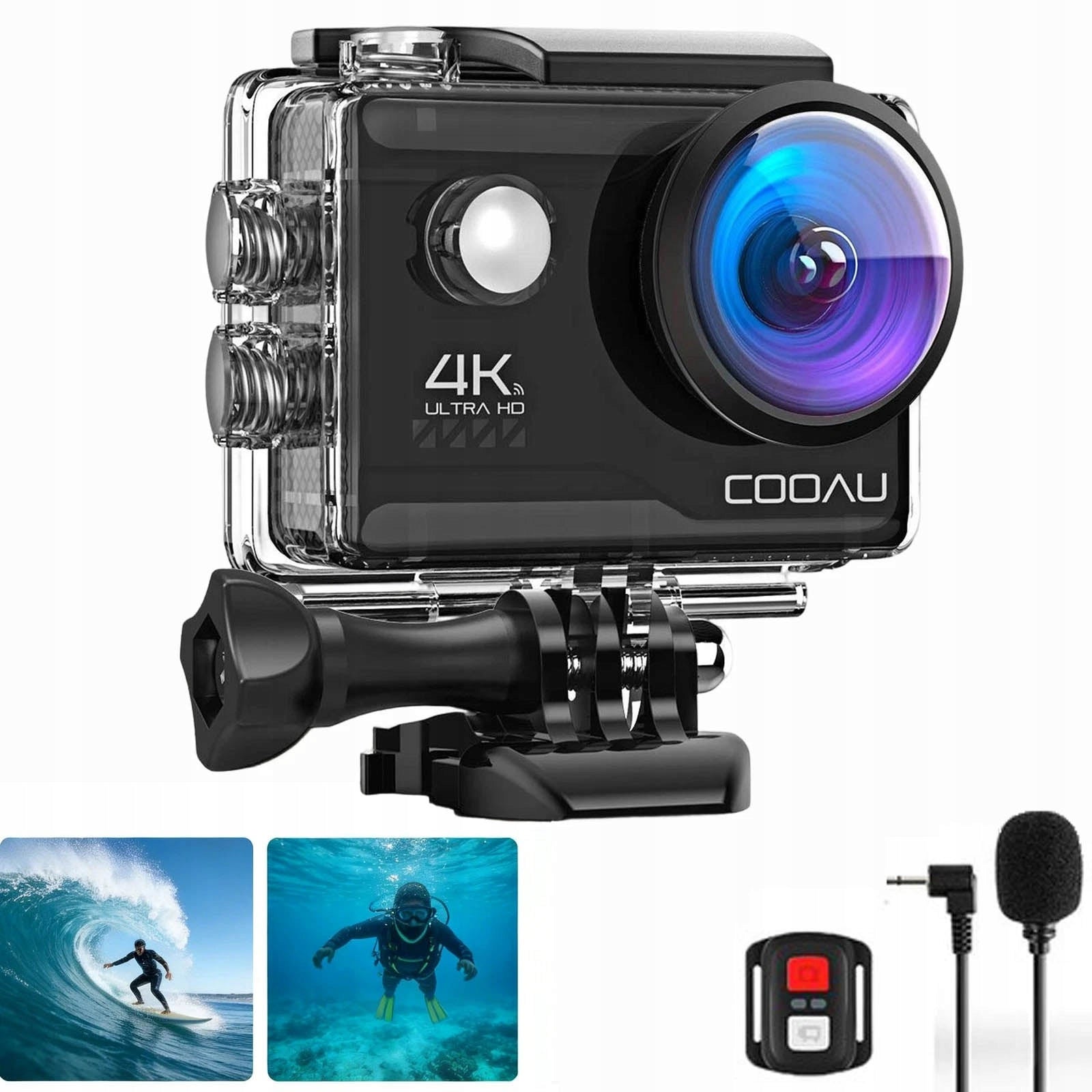4K 60FPS 20MP 40m WATERPROOF SPORTS CAMERA with Remote Control 2Battery Action Cam