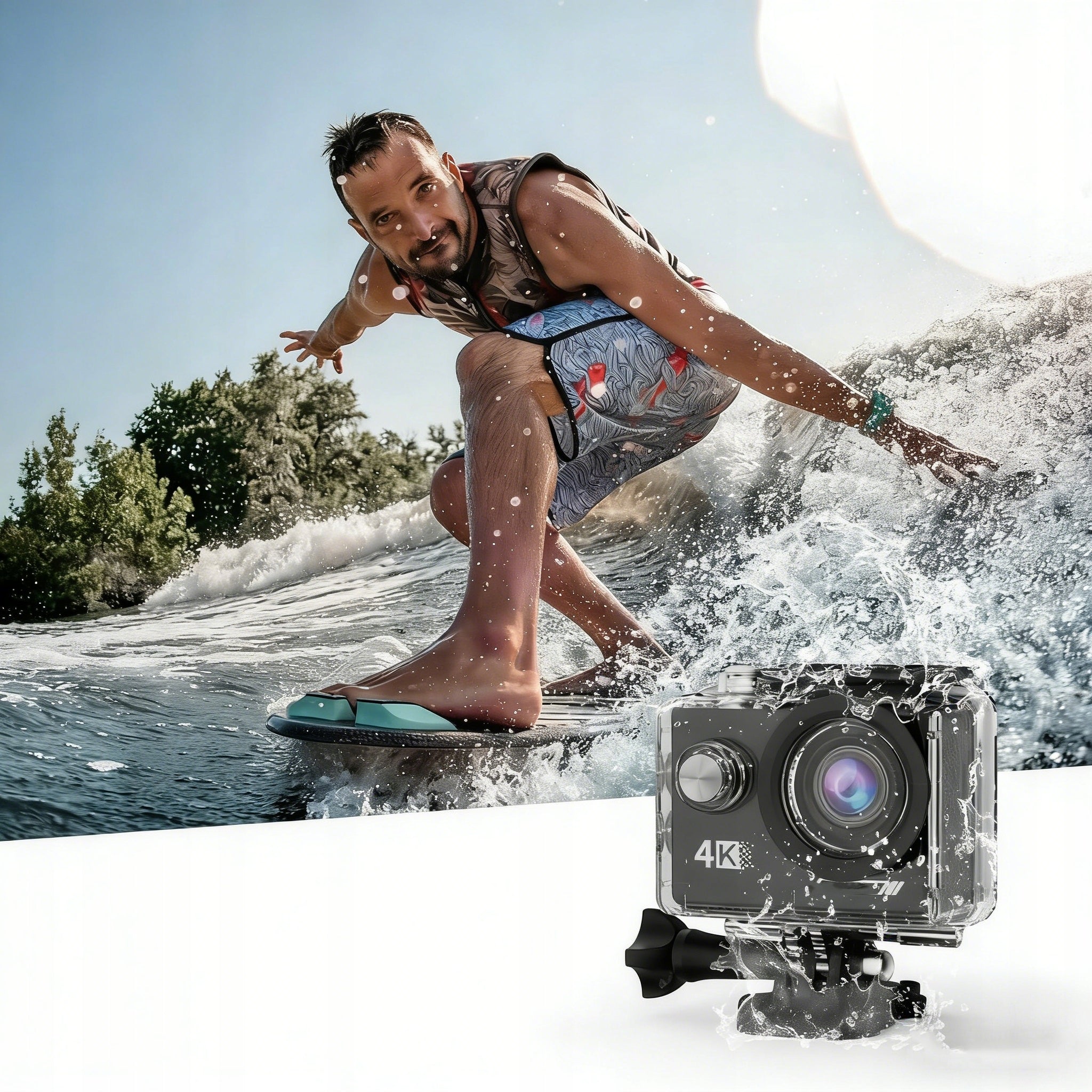 4K 60FPS 20MP Sports Camera for Snorkeling, Travel, Motorcycle Brand COOAU