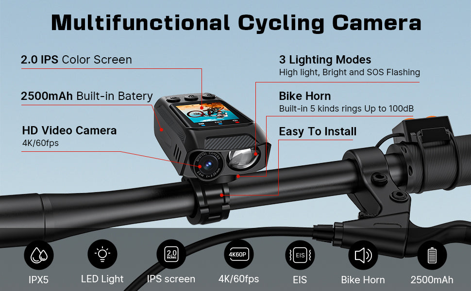 4K/60FPS VIDEO CAMERA ANTI-SHAKING UHD SPORTS+64G Model Braders B169