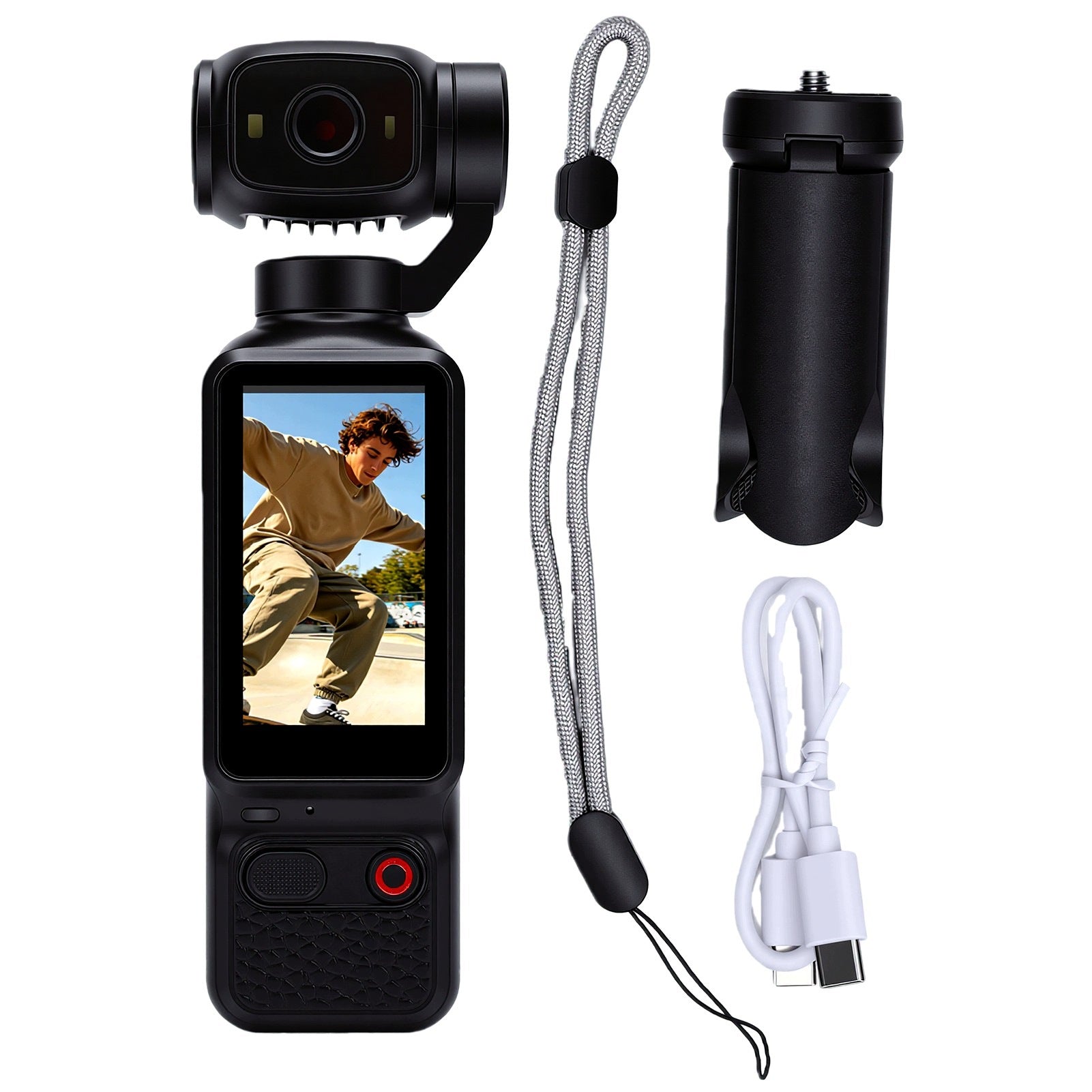 4K 64 MP Camera 180 Lens Rotation 7V High Resolution Screen