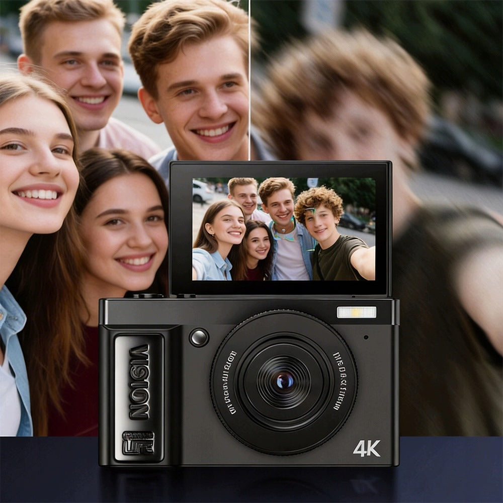 4K 64MP CAMERA WITH TRIPOD INTERFACE FOR YOUTUBE TIKTOK AND VLOGS Packaging status original