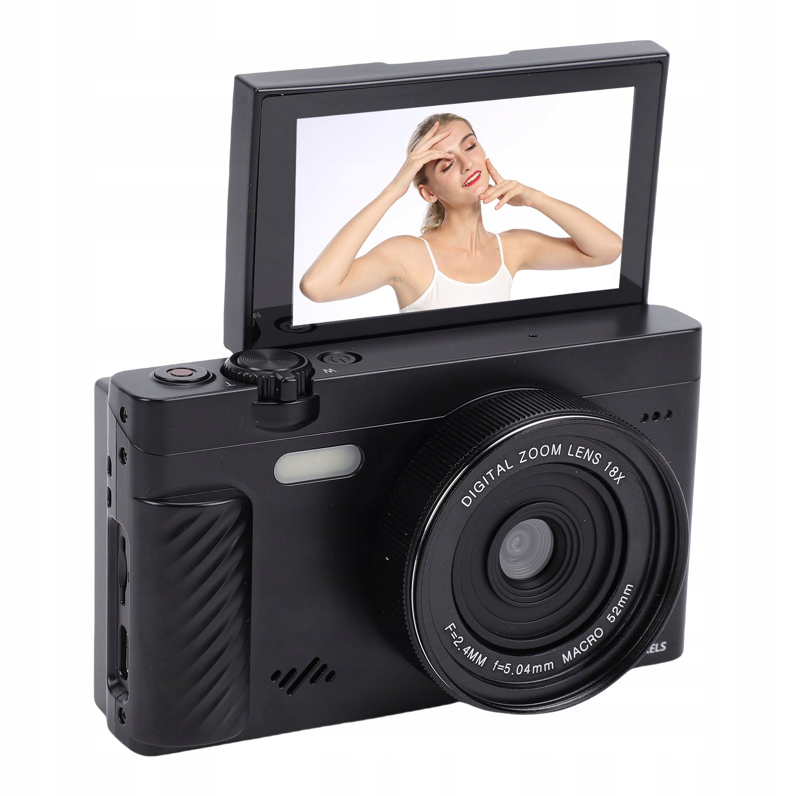 4K 75MP Digital Camera 18x Zoom WiFi Mirrorless Camera with F1 Model 0241LVDU