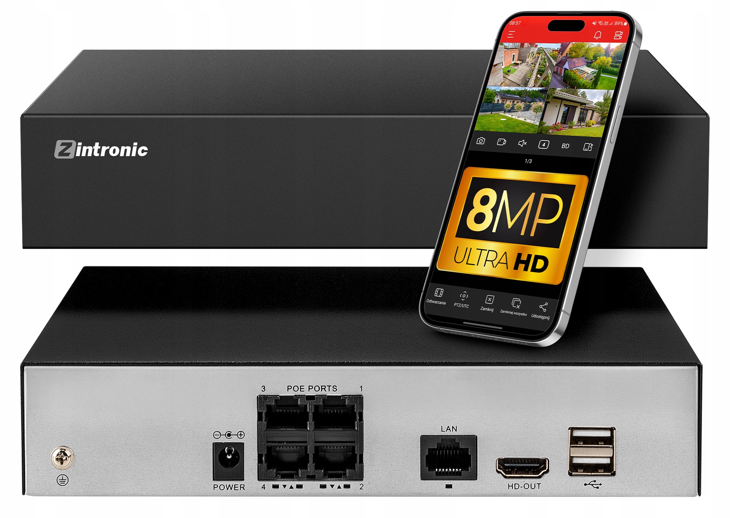 4K 8Mpx IP POE MONITORING KIT 4 DRIVE 2TB AUDIO HUMAN DETECTION Manufacturer code 4xBVT8-30V1-IR9P4S18MPL