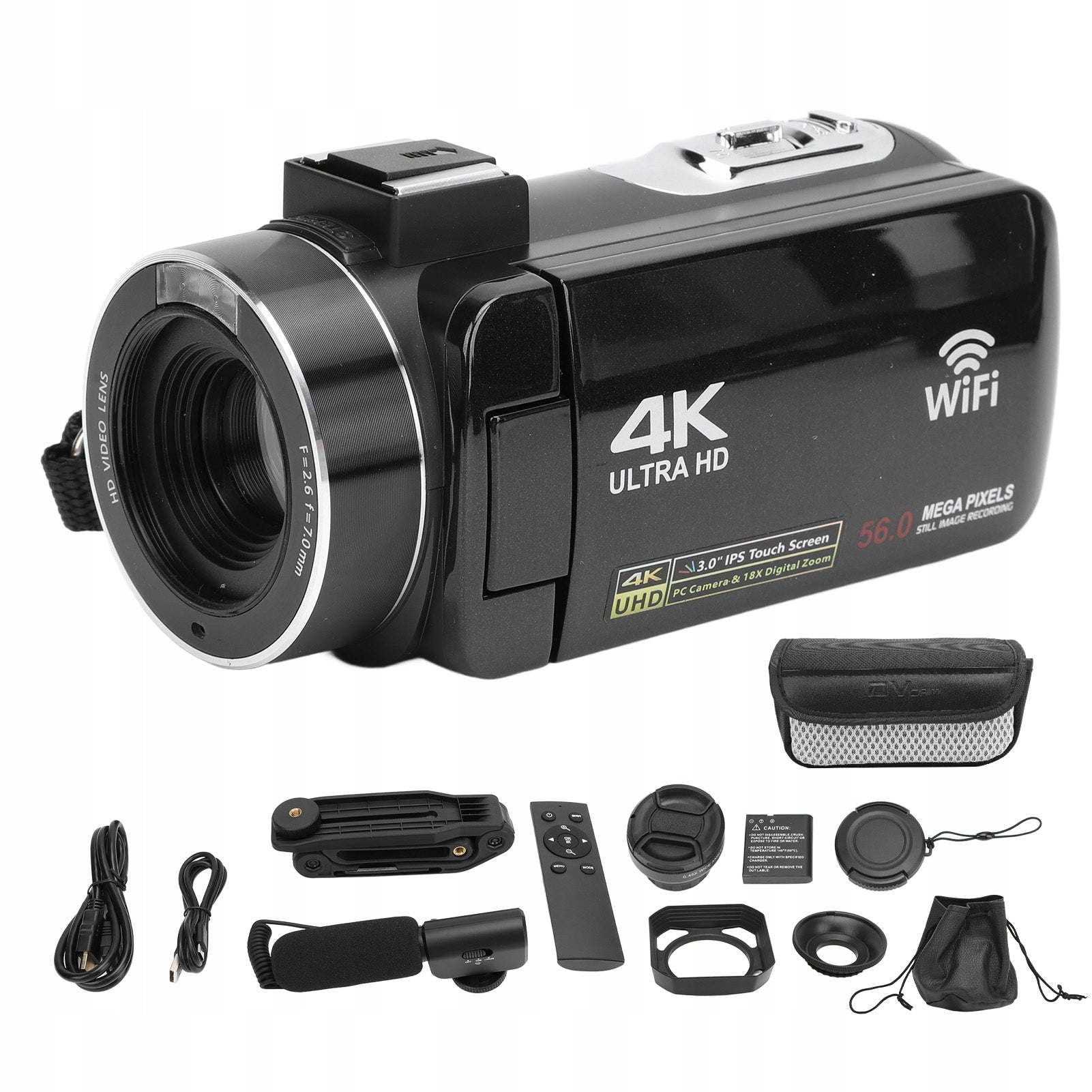4K Camera Video Camera 3 Inch Touch Screen 56MP HD VLOG Camera with L7 Brand no brand