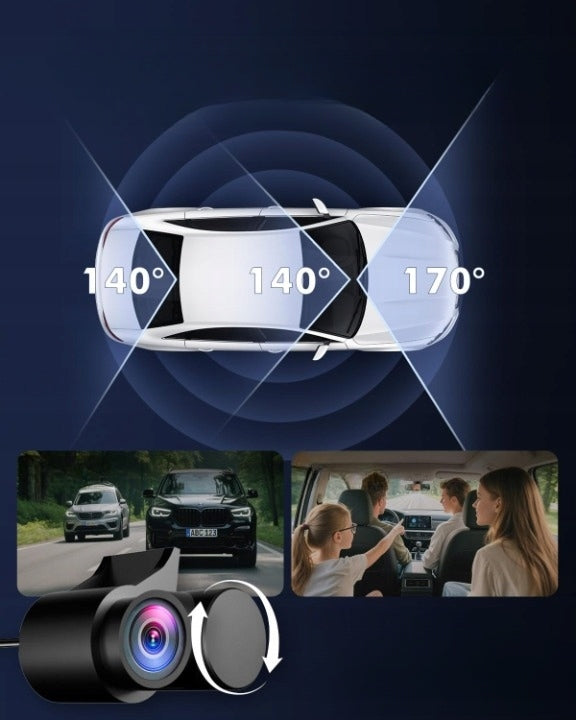 4K Car Camera 3-Channel WiFi 6 GPS Night Vision Card 64GB in Zest Packaging status original
