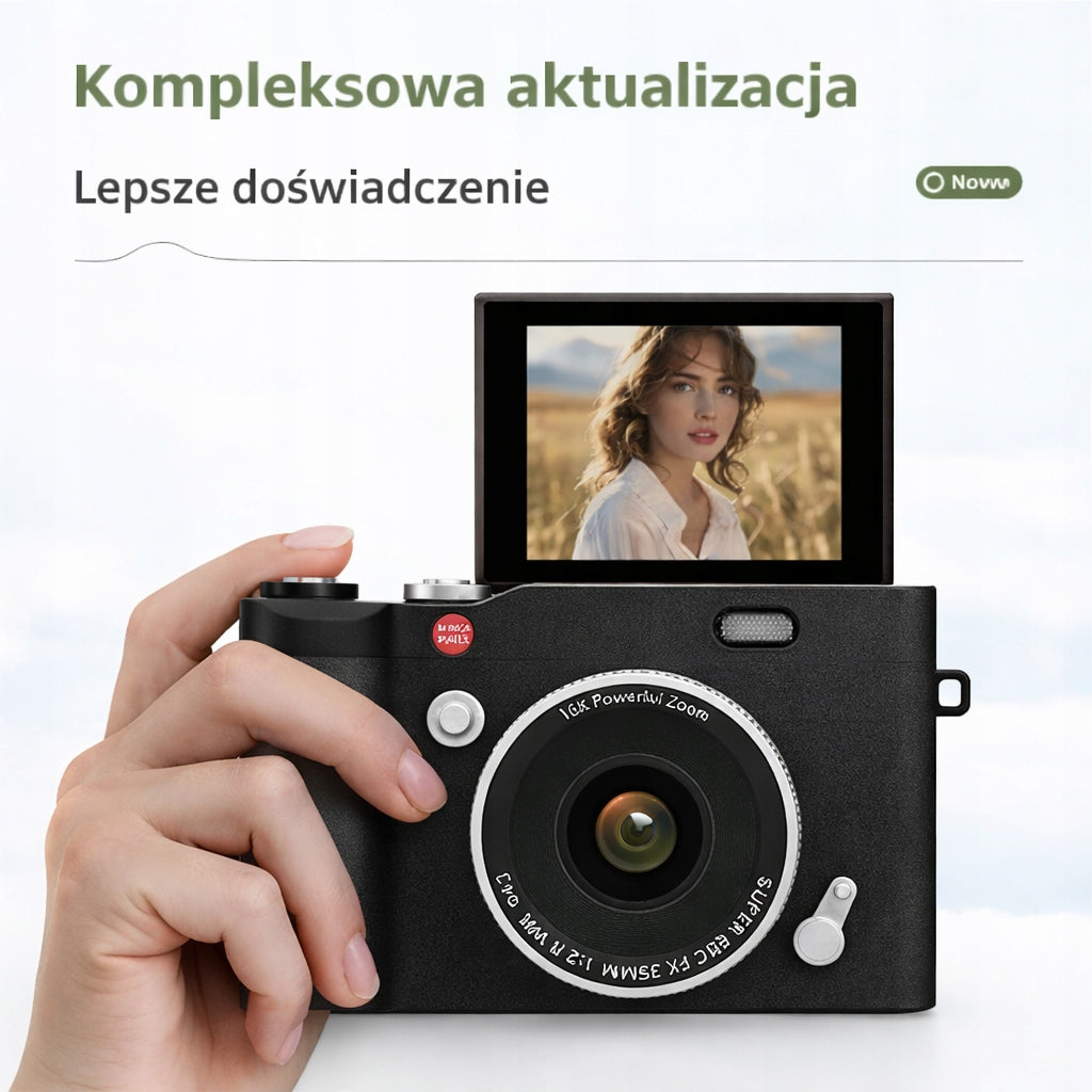 4K DIGITAL CAMERA WITH ROTARY SCREEN VLOG HD CAMERA FOR SELFIE SUPER QUALITY Manufacturer code Y02