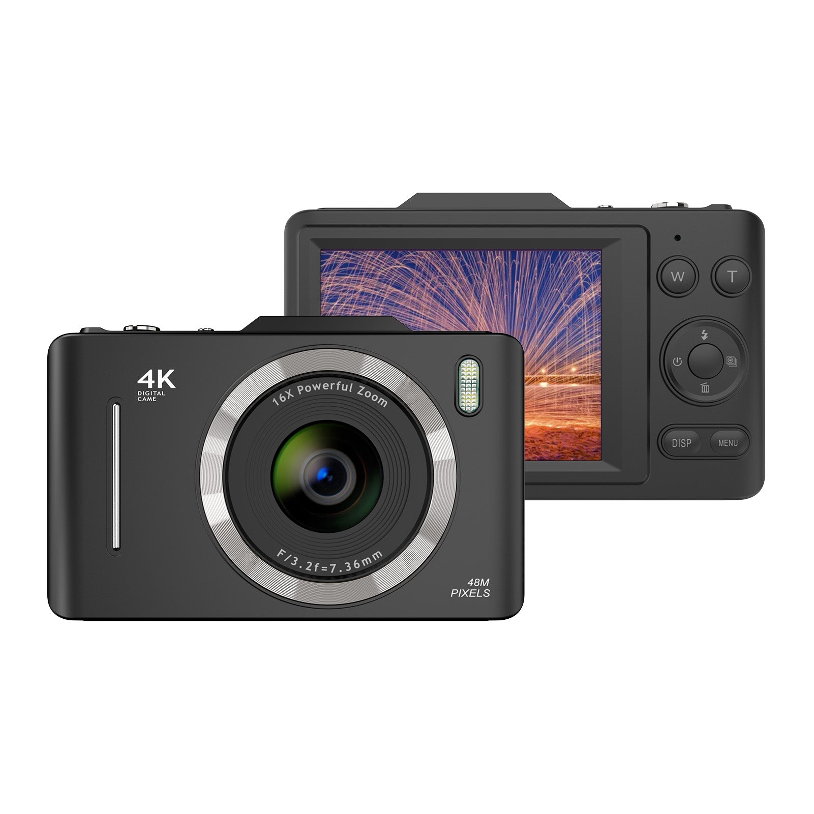 4K Digital Camera 48MP 2,8 inch IPS 2B Portable Digital Video Camera
