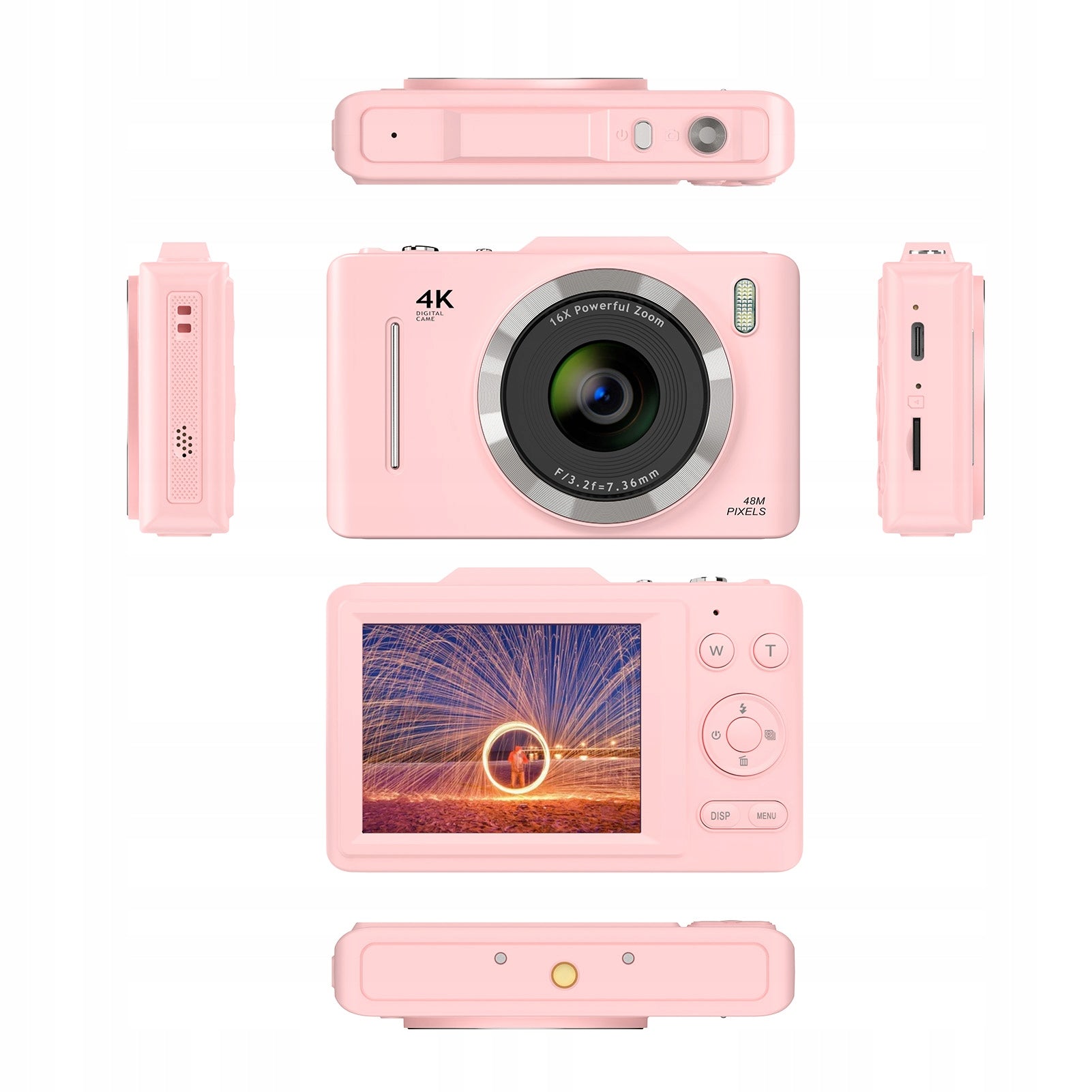 4K Digital Camera 48MP Portable Digital Video Camera 2,8 Inch IPS 7I
