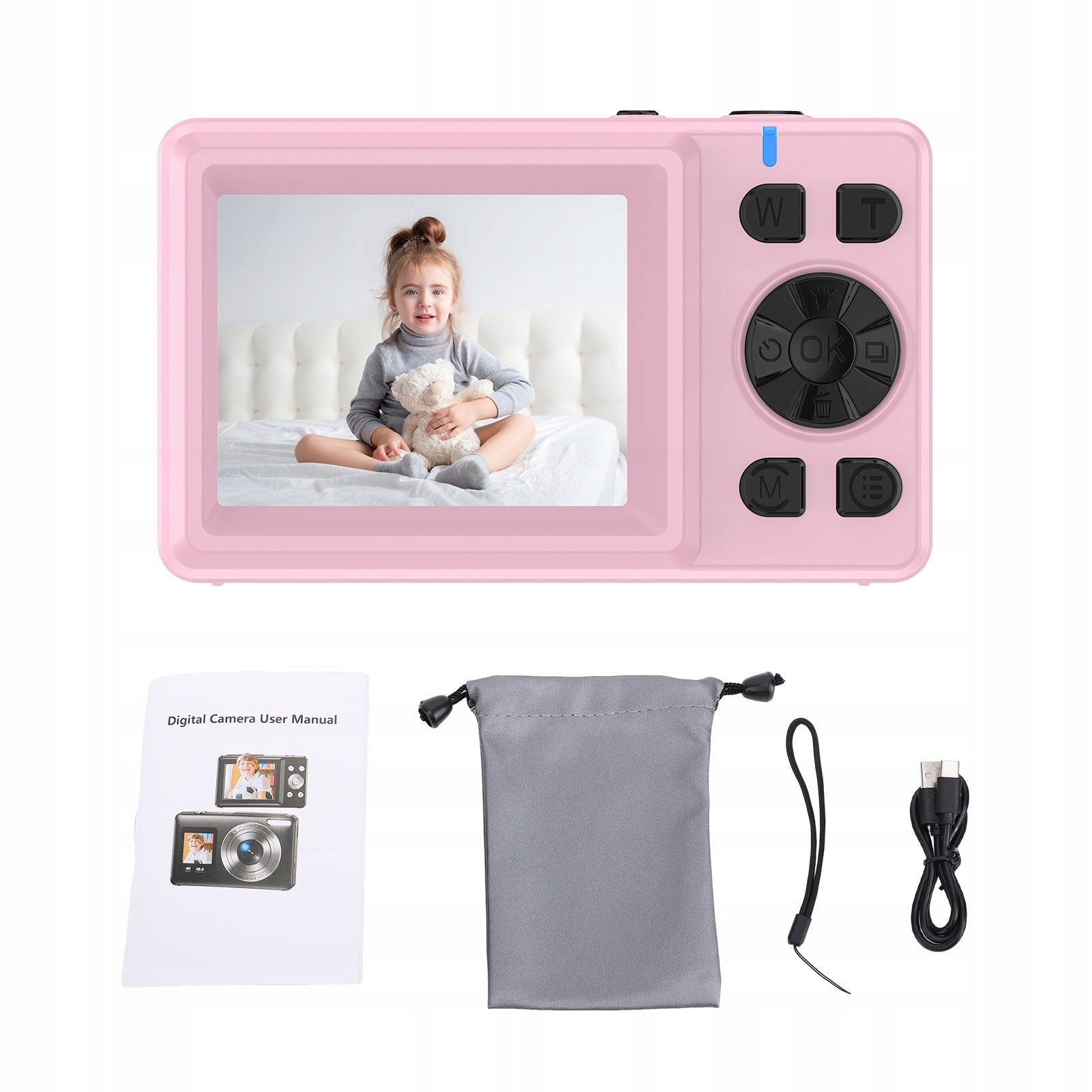 4K Dual Screen Digital Camera Automatic Focus 18x Zoom Portable T9 Brand no brand