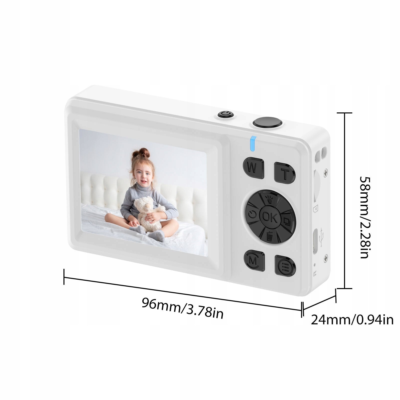 4K Dual Screen Digital Camera Automatic Focus 18x Zoom Portable TA Model 4158MOMR