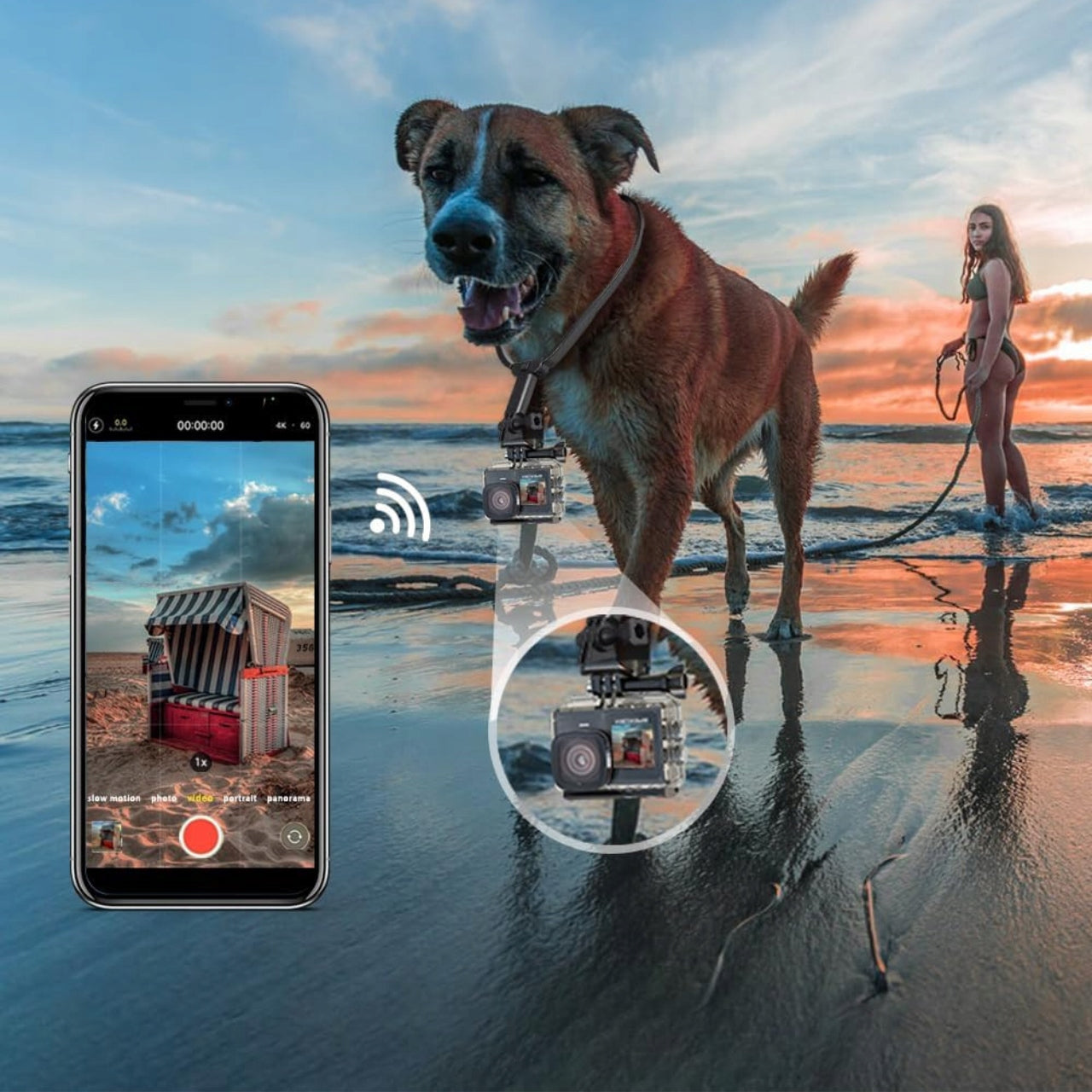 4K Dual Screen Selfie Sports Camera For Diving Helmet Brand no brand