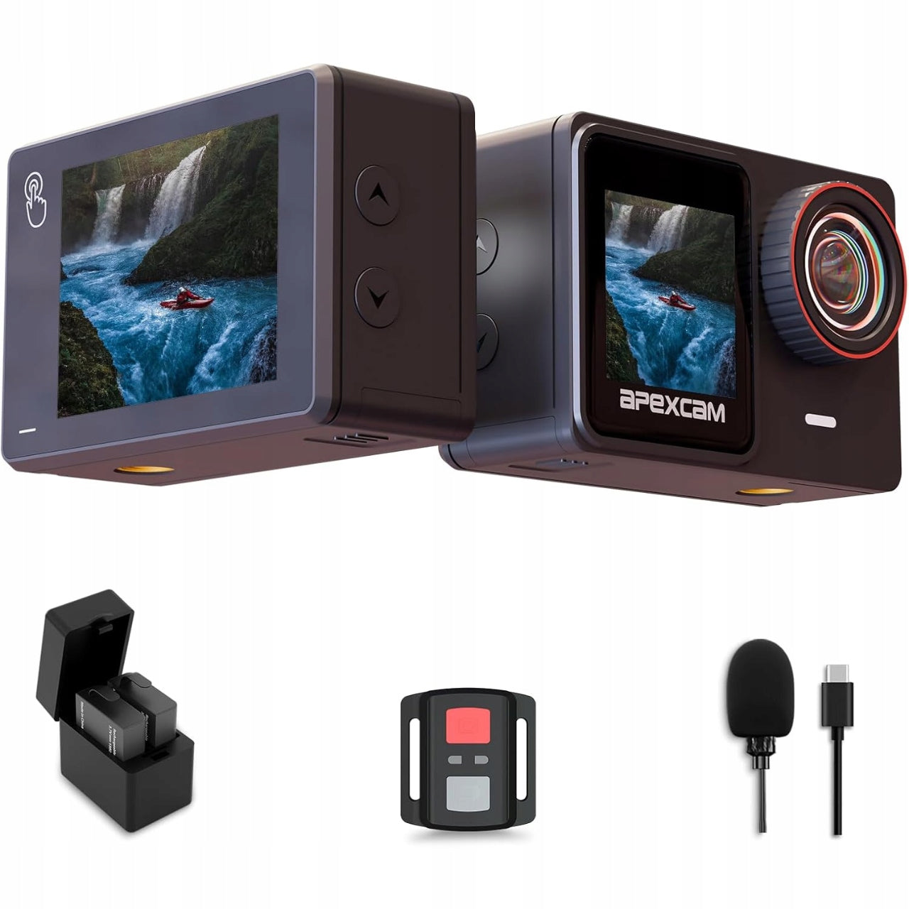 4K Dual Screen Selfie Sports Camera For Diving Helmet