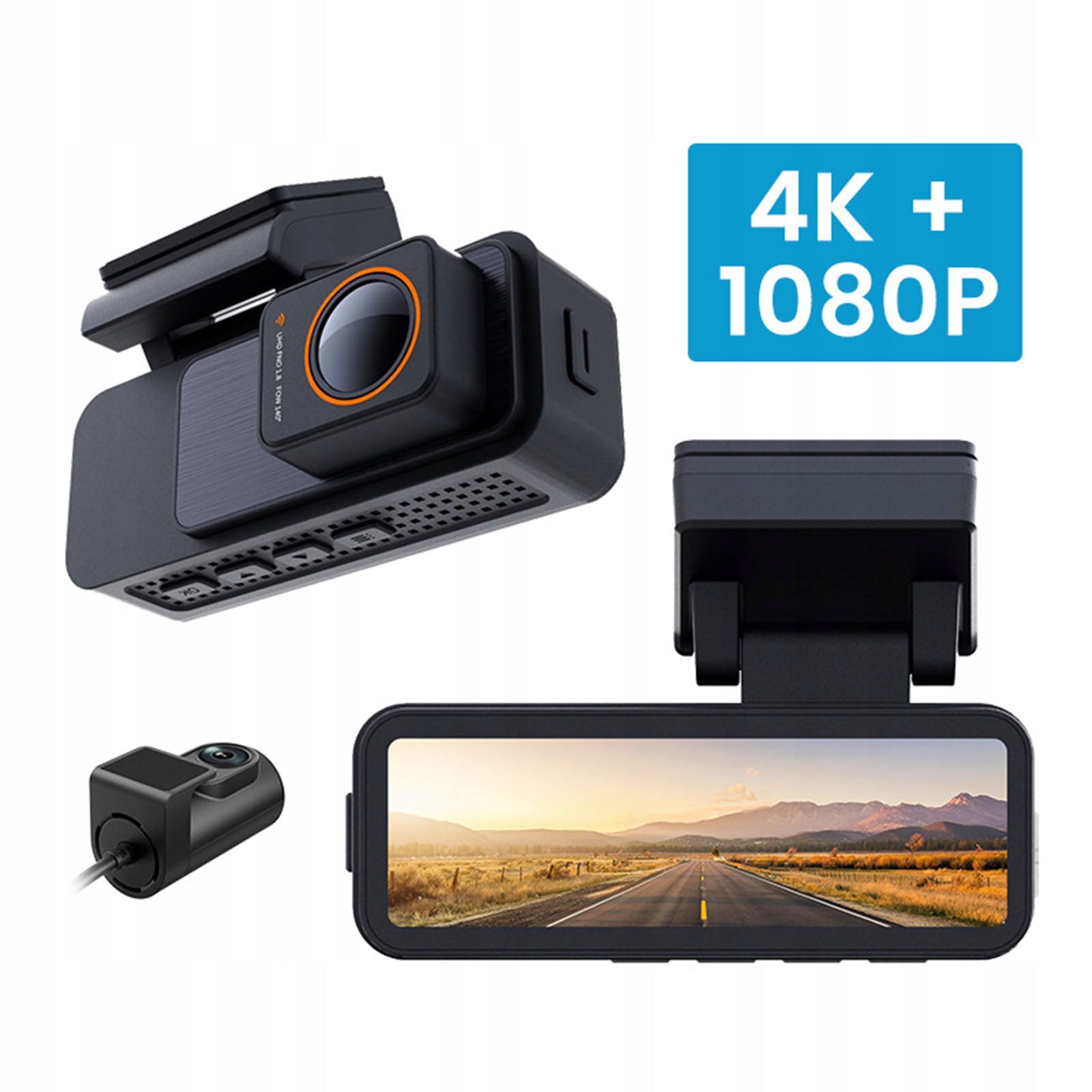 4K FHD Auto DVR with GPS, WiFi, and Rear Camera for Vehicles Brand no brand