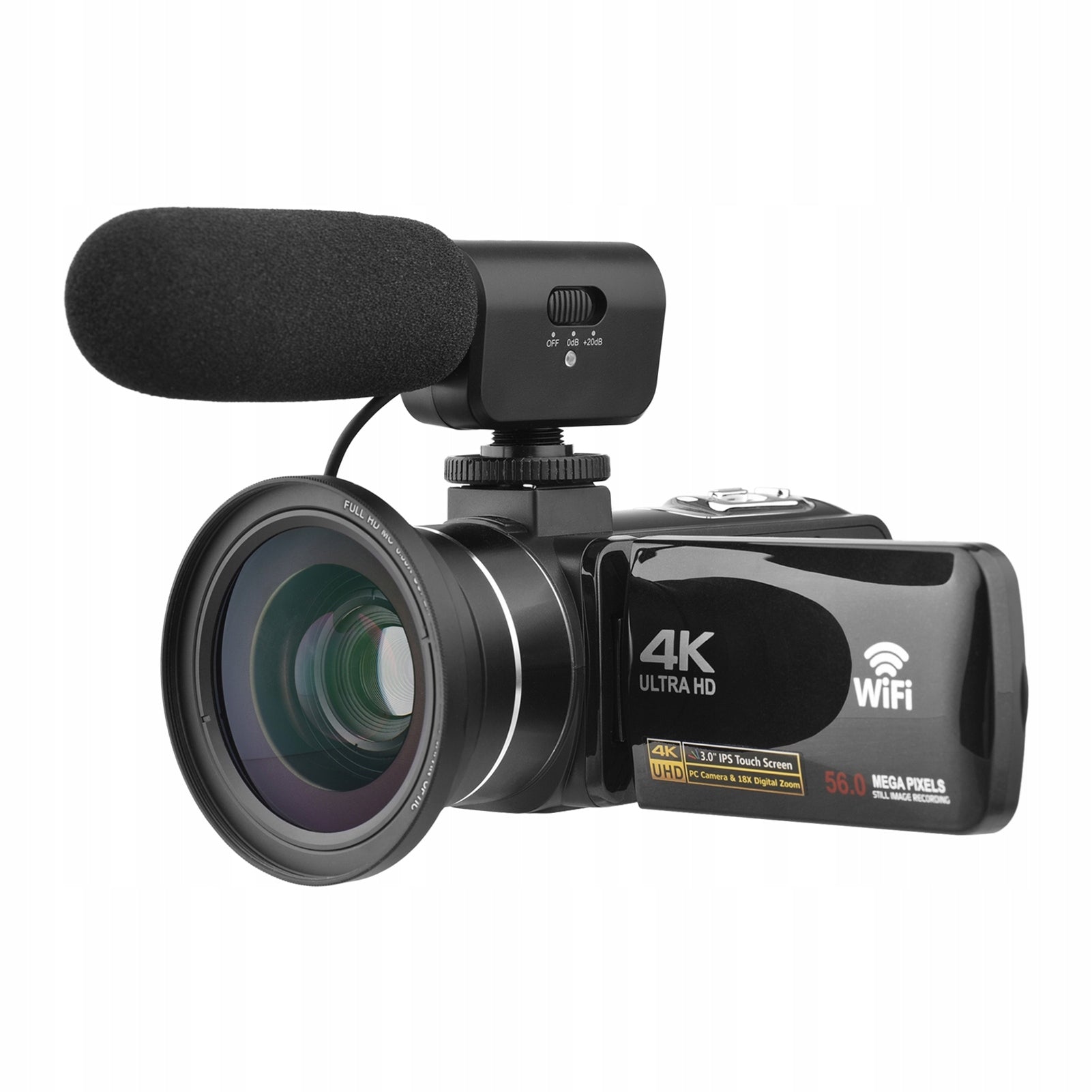 4K HD DIGITAL CAMERA DV VIDEO RECORDER 456 MP ZOOM 18X 3 INCH SCREEN