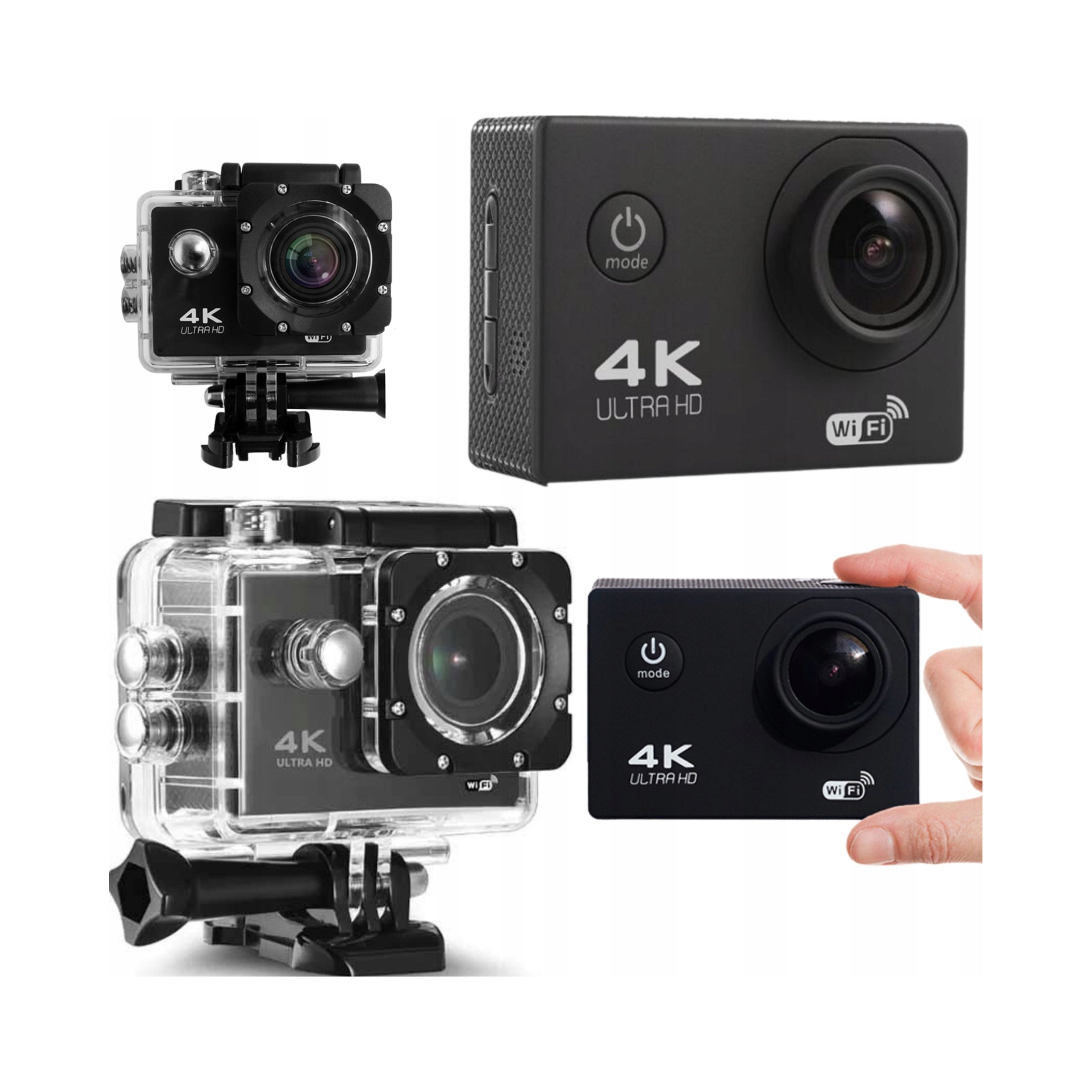 4K HD Sports Camera Waterproof WiFi Travel Holidays to the Beach Accessories