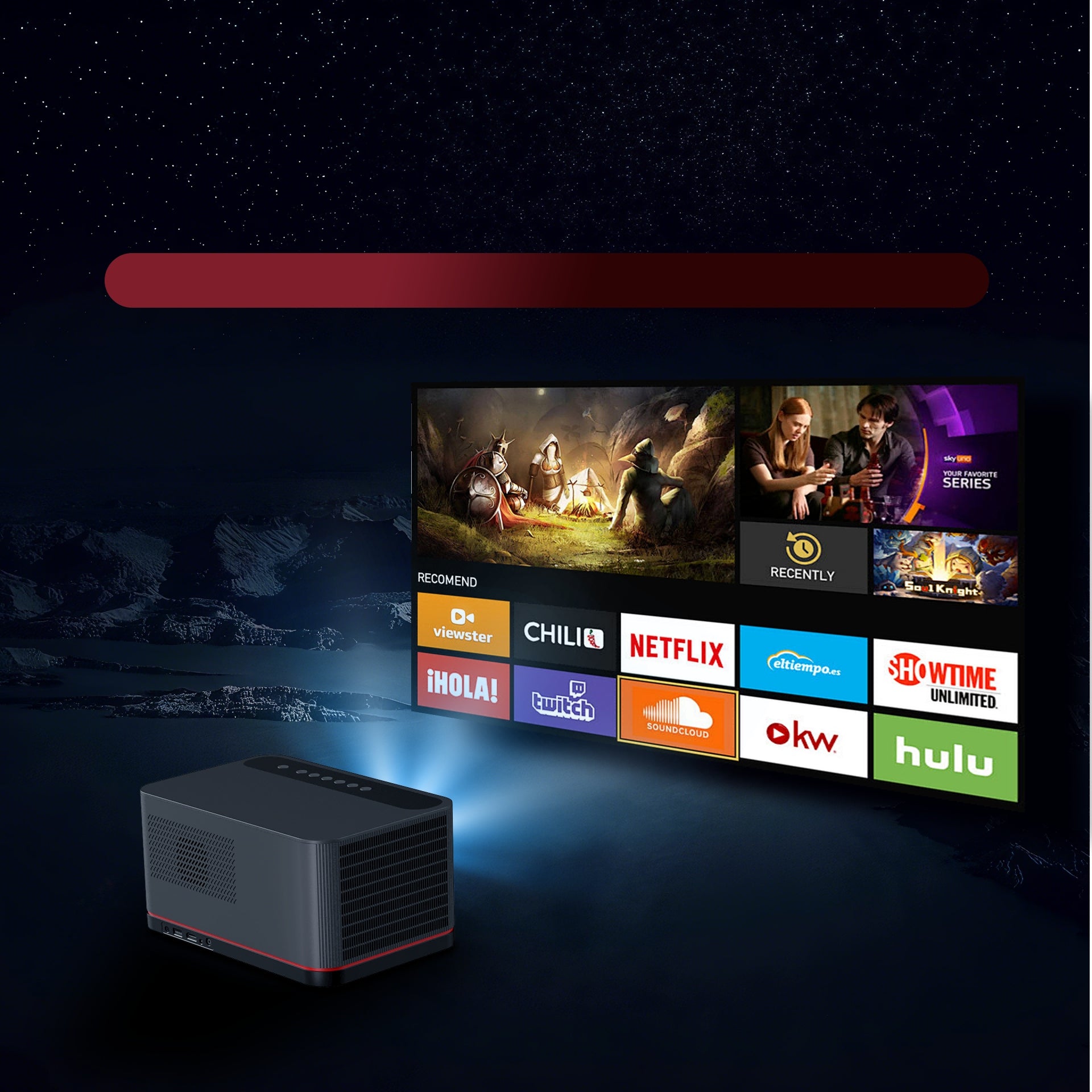 4K LCD Projector ETOE Whale Pro Android TV 11 1080P 1500 ANSI Dolby Audio Packaging status original