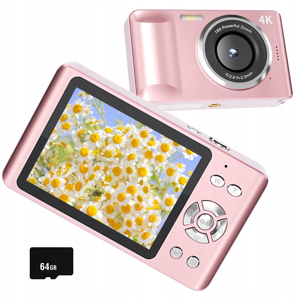 4K PROFESSIONAL DIGITAL CAMERA 2,8" PORTABLE CCD WITH 18X ZOOM 64GB FLASH
