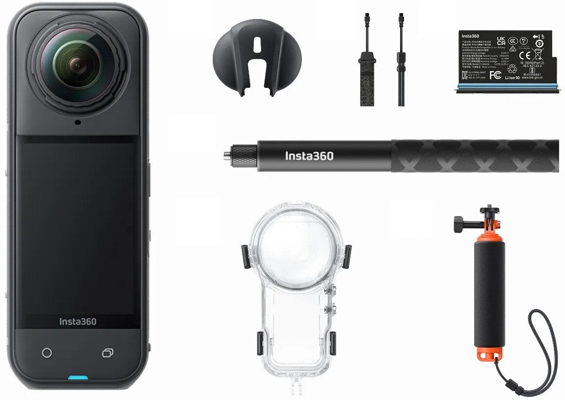 4K UHD Insta360 X5 Invisible Dive Bundle 8K Sports Camera