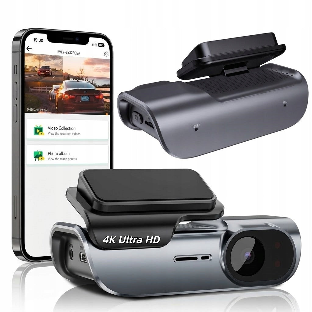 4K ULTRA HD VIDEO RECORDER CAR CAMERA GPS WIFI REVERSING CAMERA
