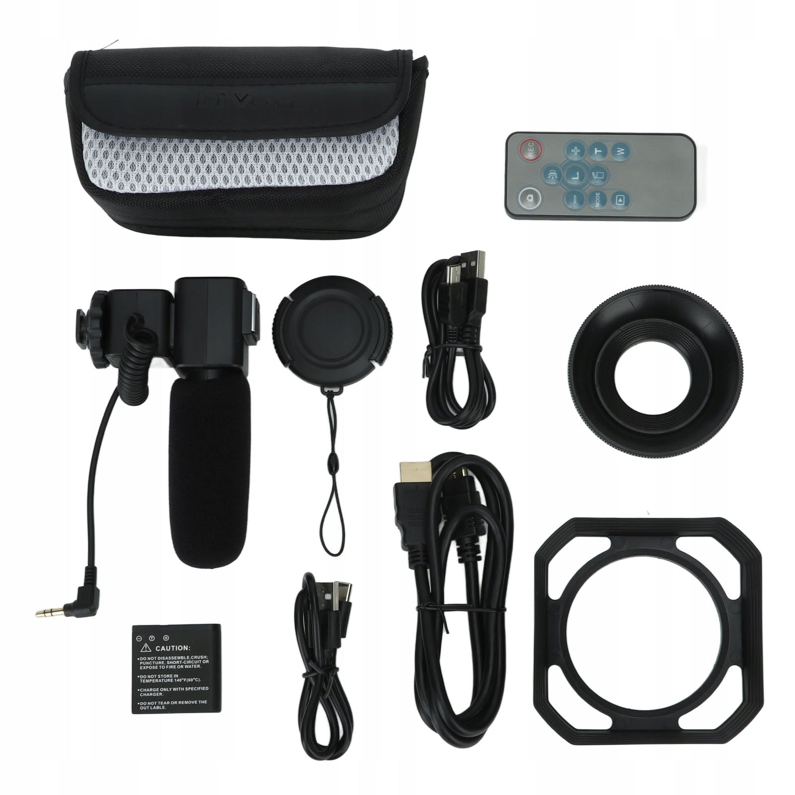 4K Video Camera with Remote Control Microphone Lens Cover Digital Camera with 8G Brand no brand