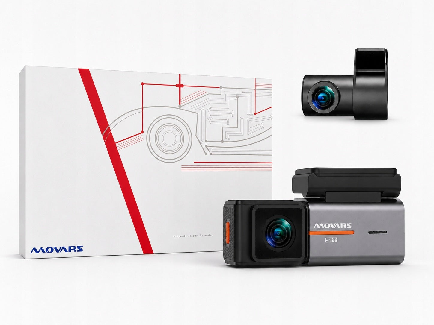 4K WiFi Car Camera Front Rear Video Recorder MOVARS