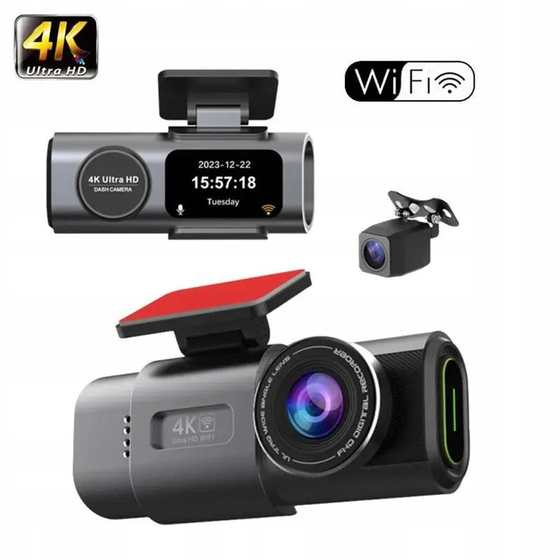 4K car camera with rear camera, WIFI, GPS Park mode. Manufacturer code K04