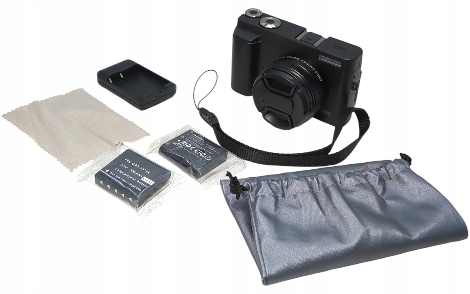 4K digital camera, 48 MP, autofocus DC101 with 180° screen, 16x digital zoom
