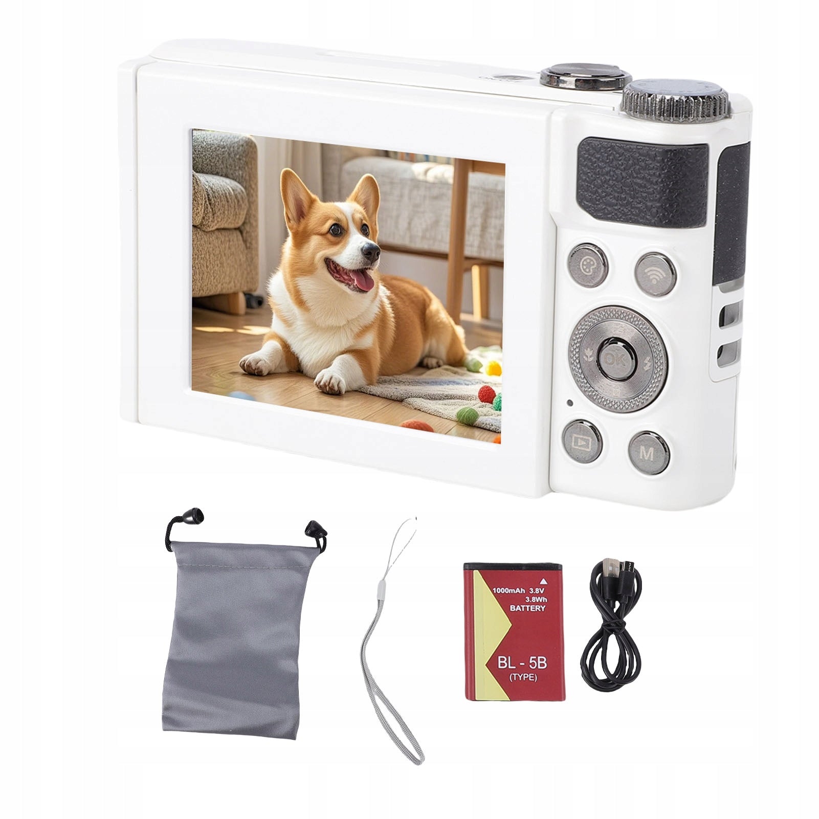 4K digital camera with 180° tilting screen with 2,88 inch 5N diagonal