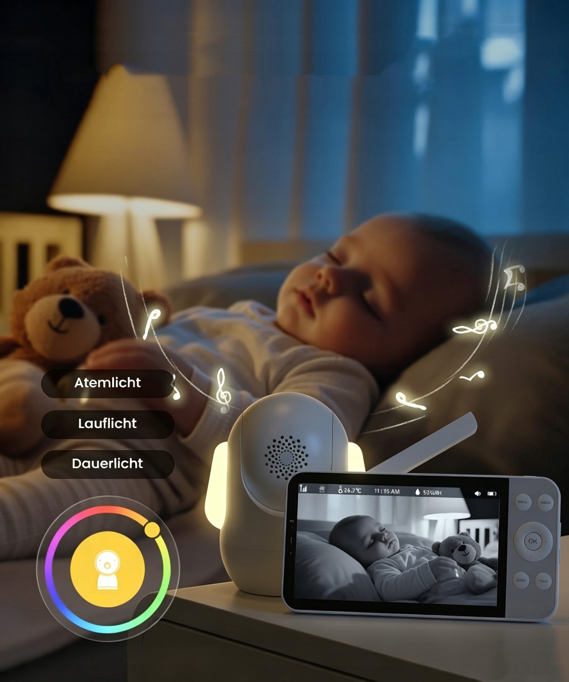 4MP BABY MONITOR WITH 2 CAMERA WIFI ROTATING + 5.5" 4XZOOM LCD MONITOR Medical device no