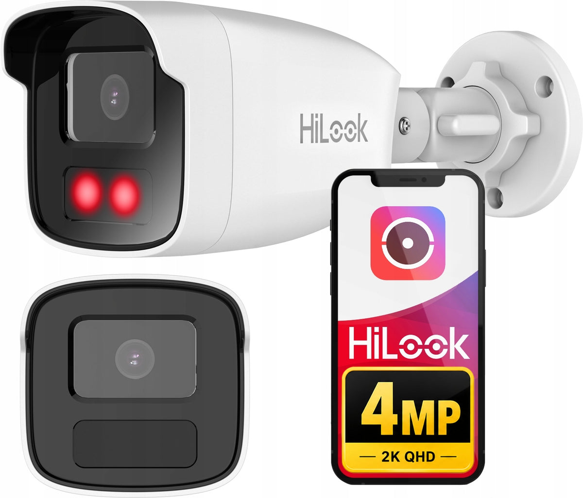 4MP IP Camera Outdoor IR50 Powerful IPCAM-B4-50IR HiLook HIK App