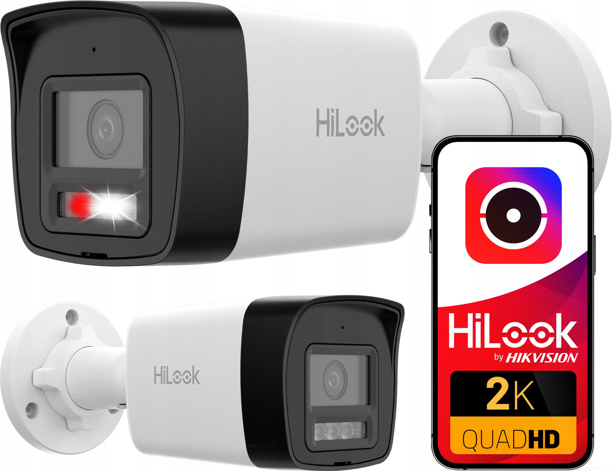 4MPx Outdoor Tubular HiLook IP Camera by Hikvision Smart Hybrid Light