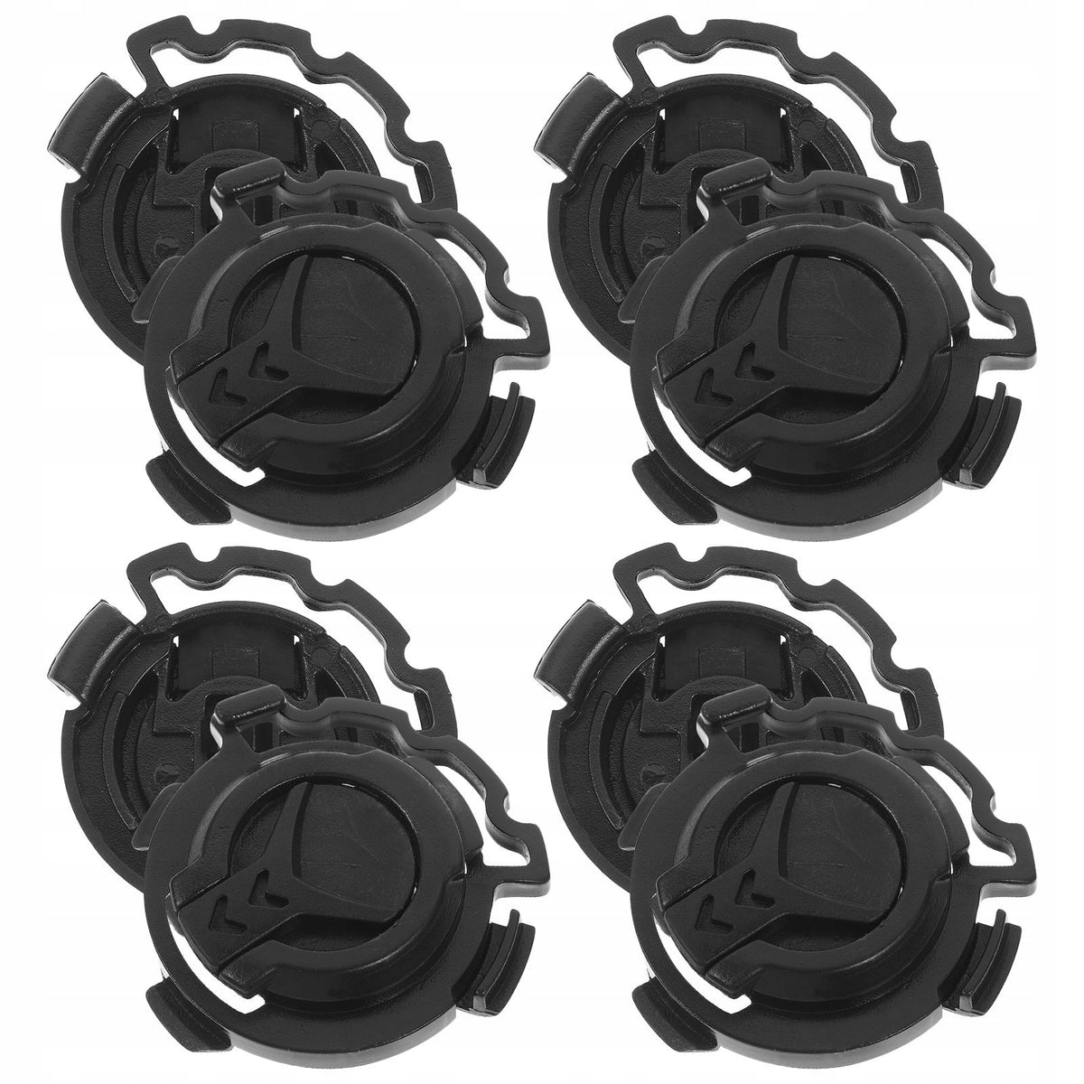 4PARY CZARNE PLASTIKOWE ZATRZASKI DO WIZJERA KASKU MOTOCYKLOWEGO Manufacturer no brand