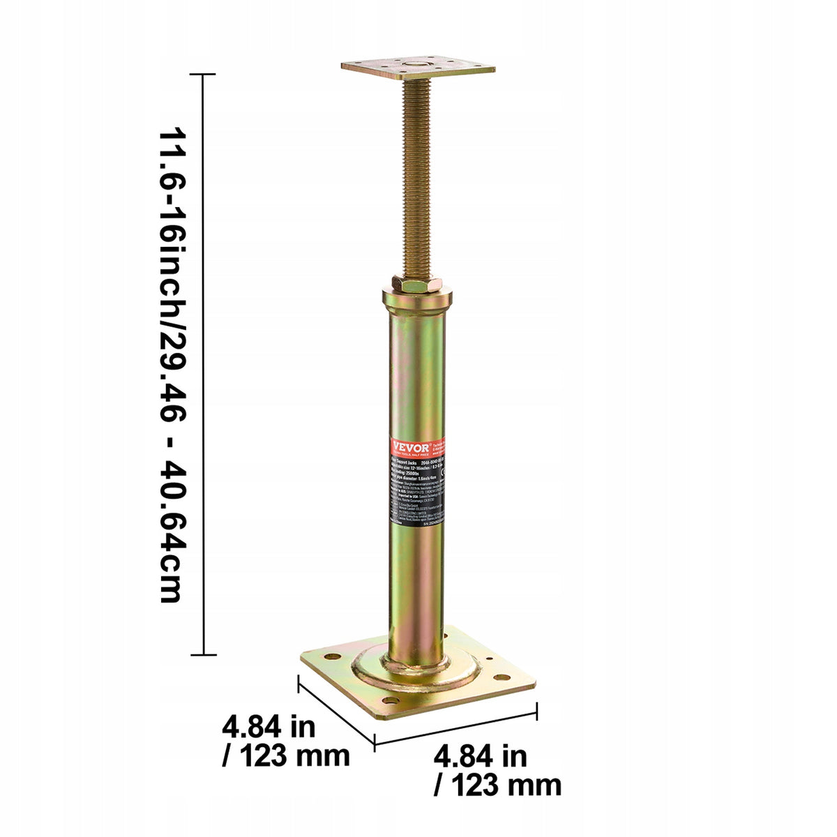 4PCS Adjustable Floor Jack Post House Floor Leveling Lift 11.6"-16" Height Maximum lifting height 406 mm