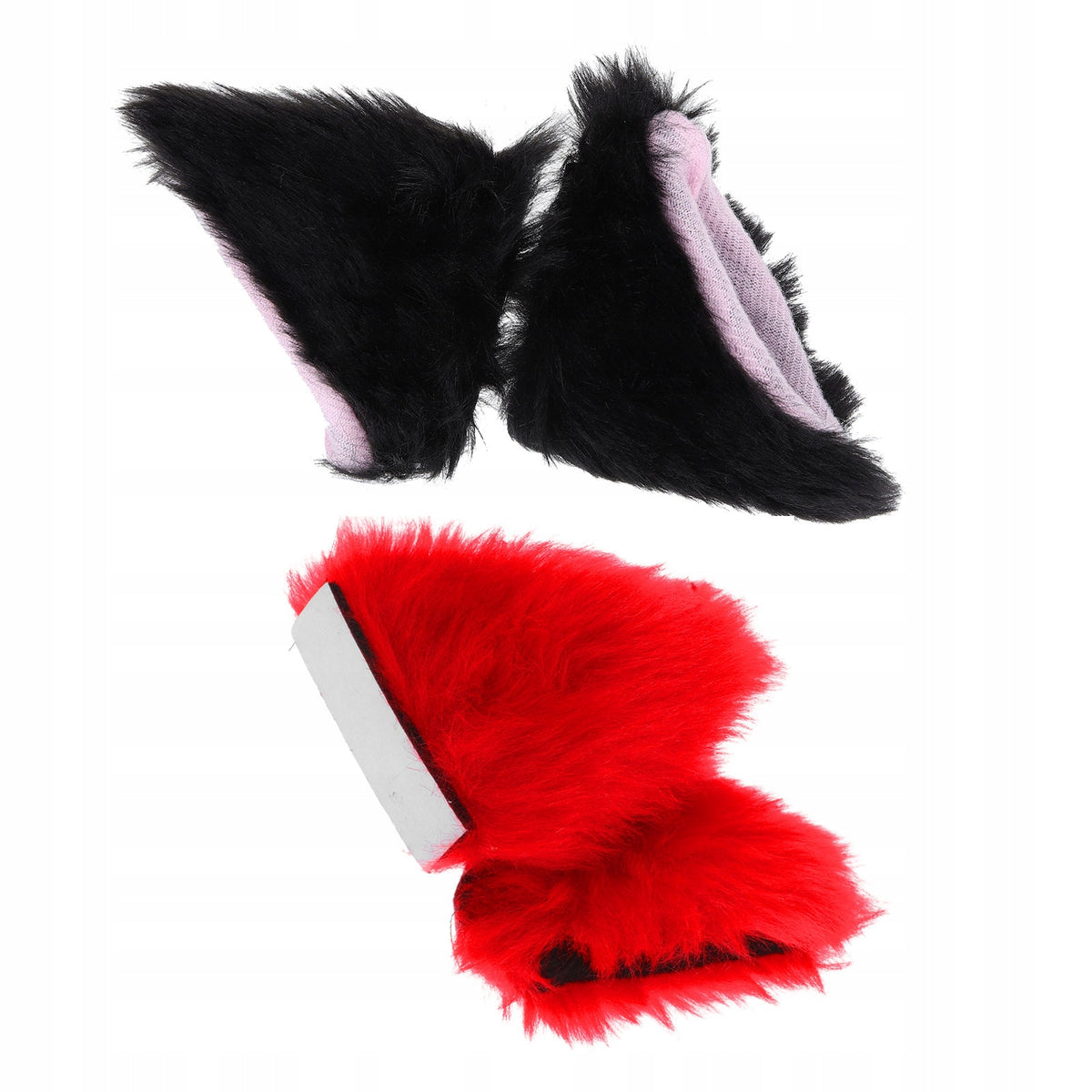 4PCS PLUSH CAT EARS HELMET ATTACHMENTS FOR MOTORCYCLE AND BICYCLE