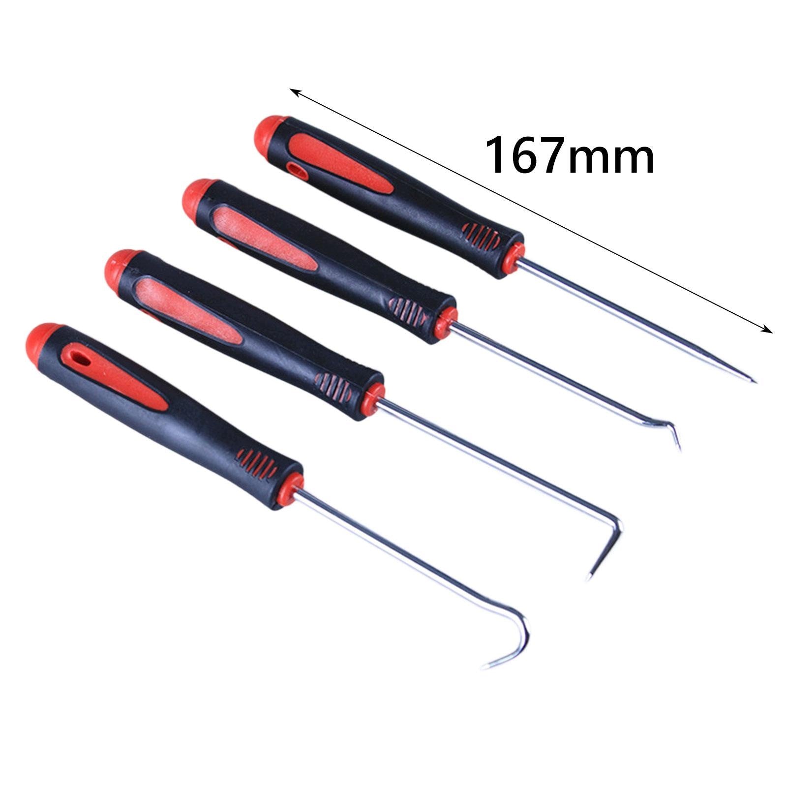 4Pcs Universal Auto O Ring Seal Pick Hooks Professional Comfortable 167mm Brand no brand
