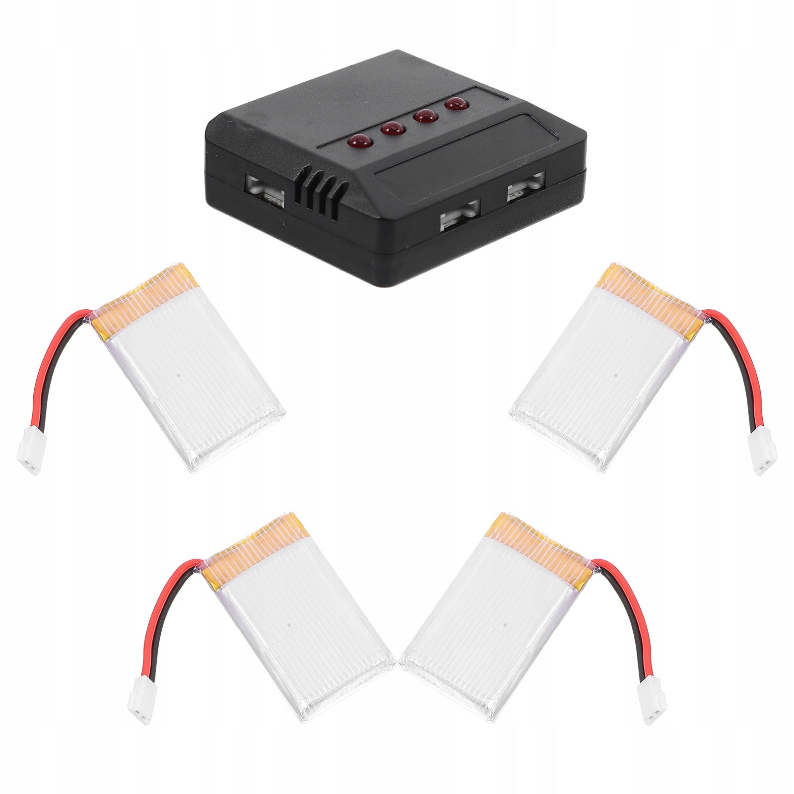 4SZT ŁADOWARKA I AKUMULATORY LIPO 3.7V 800MAH DO QUADCOPTERA