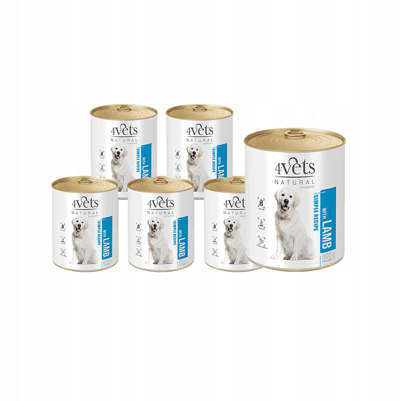 4Vets Natural Wet Dog Food Lamb Set 12 x 800 g Manufacturer code 5902811742146