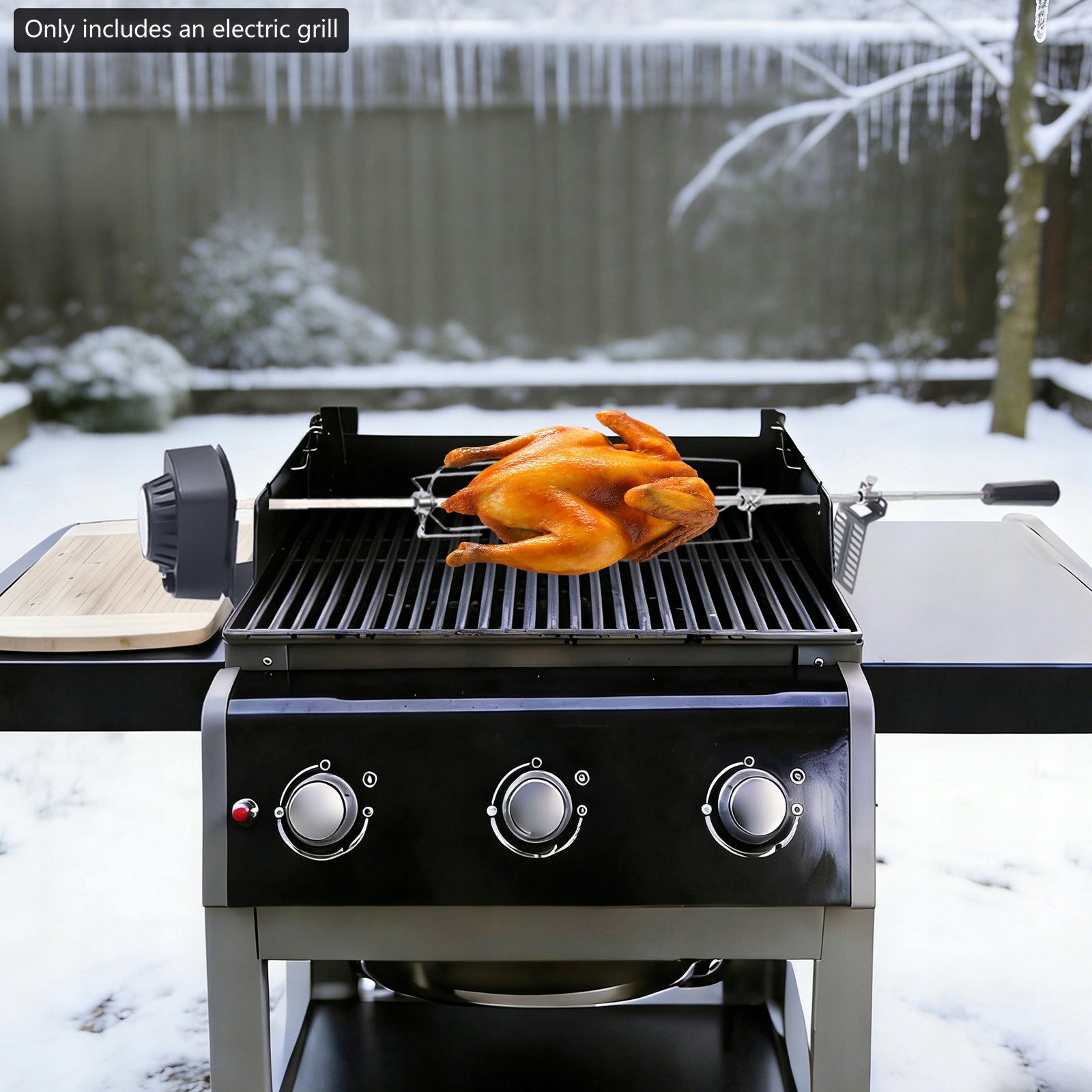 4W 360° AUTOMATIC ROTISSERIE SKEWER 5-8KG BBQ ROTATING SKEWER Manufacturer no brand