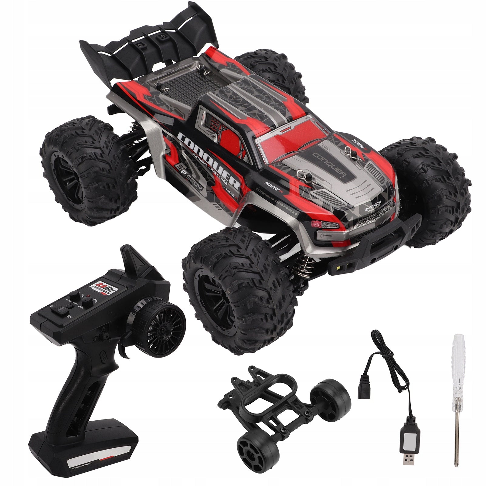 4WD 38km/h RC Model Car, High Speed 80m/262,5ft RC Distance